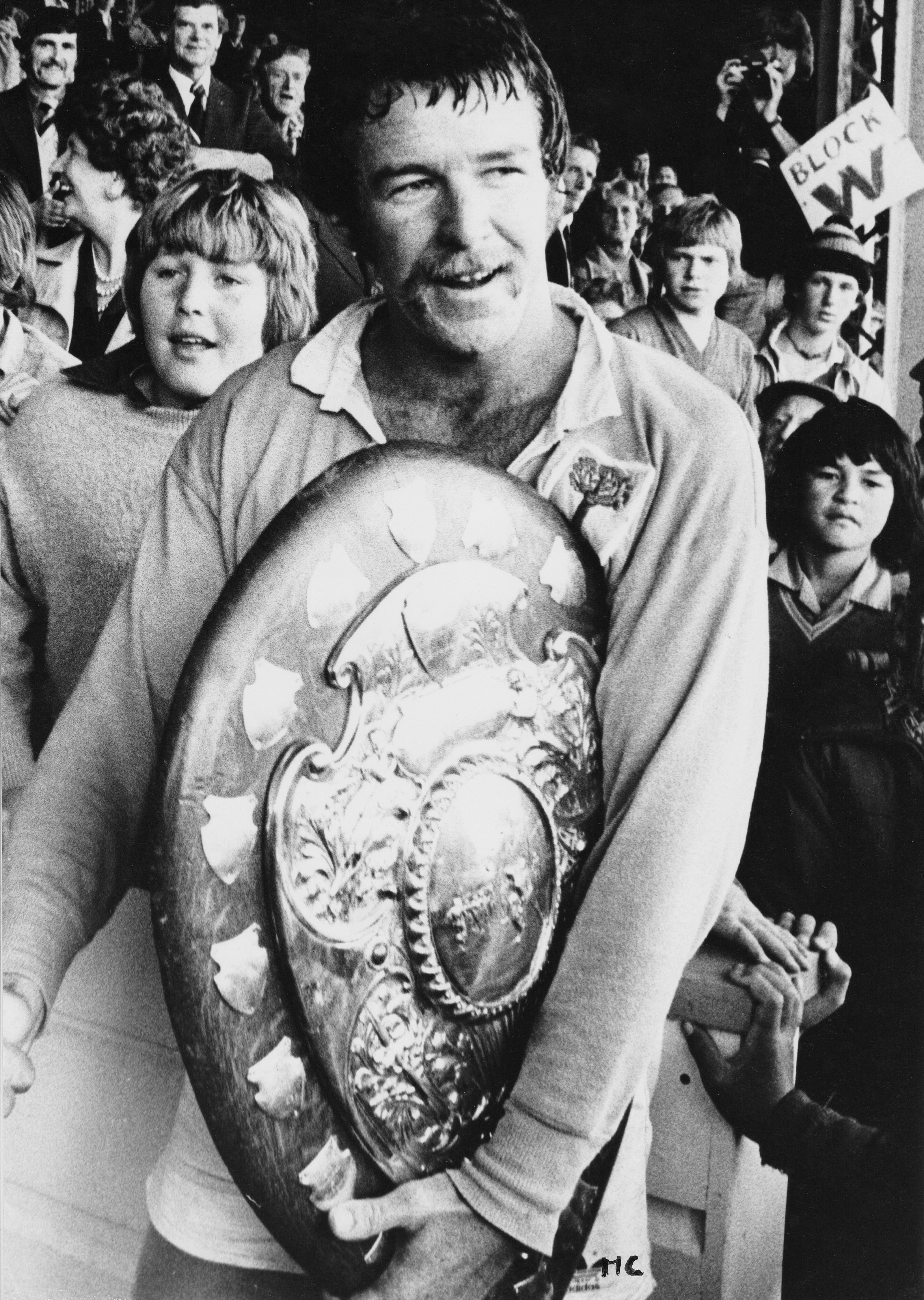 Peter Sloane in 1978 after North Auckland took the Ranfurly Shield off Manawatū. Photo / Photosport