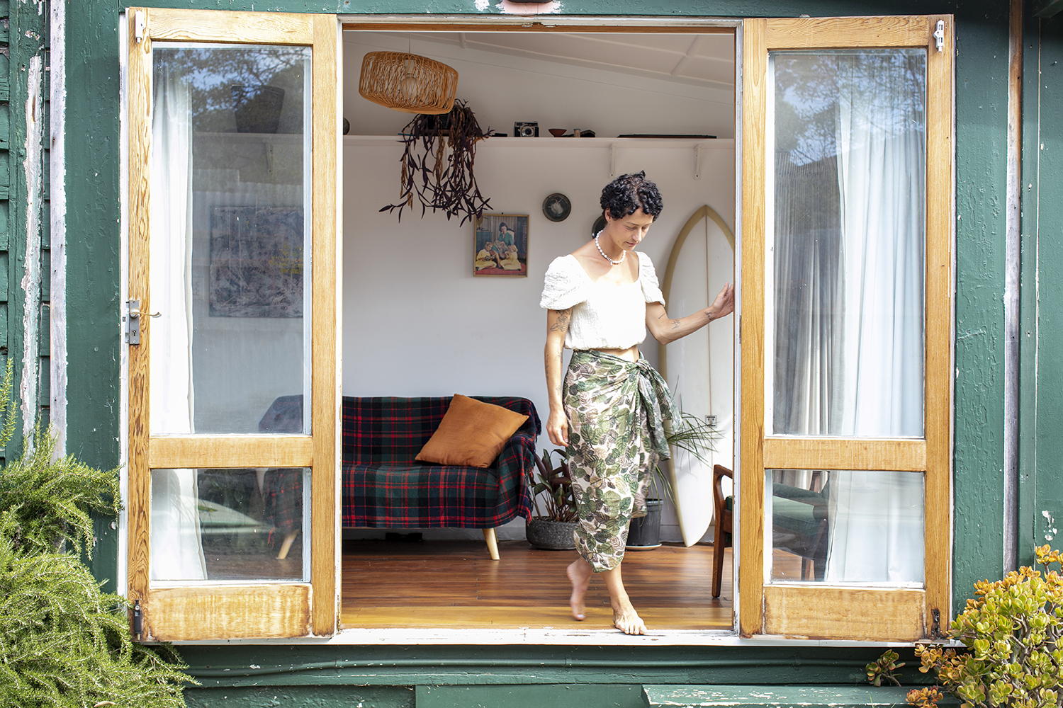 Eleanor launched Lady Waves surf retreats last year, inviting female surfers of all levels for a weekend of wellness at the beach. Photo / Babiche Martens