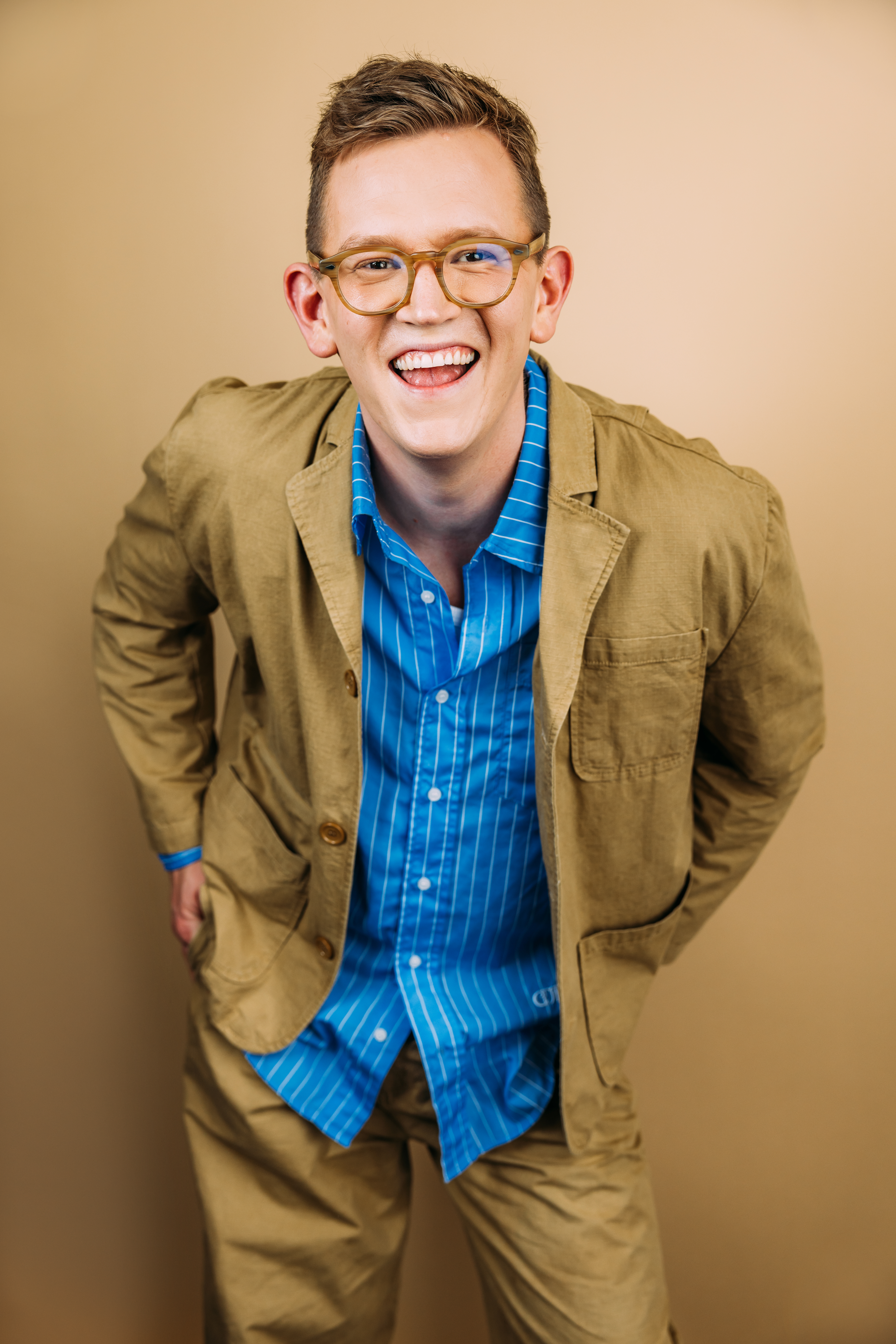 Chris Parker will be touring his stand-up hour Give Me One Good Reason Why I Shouldn’t Throw My Phone off This Bridge around the country in June. Photo / Andi Crown Photography
