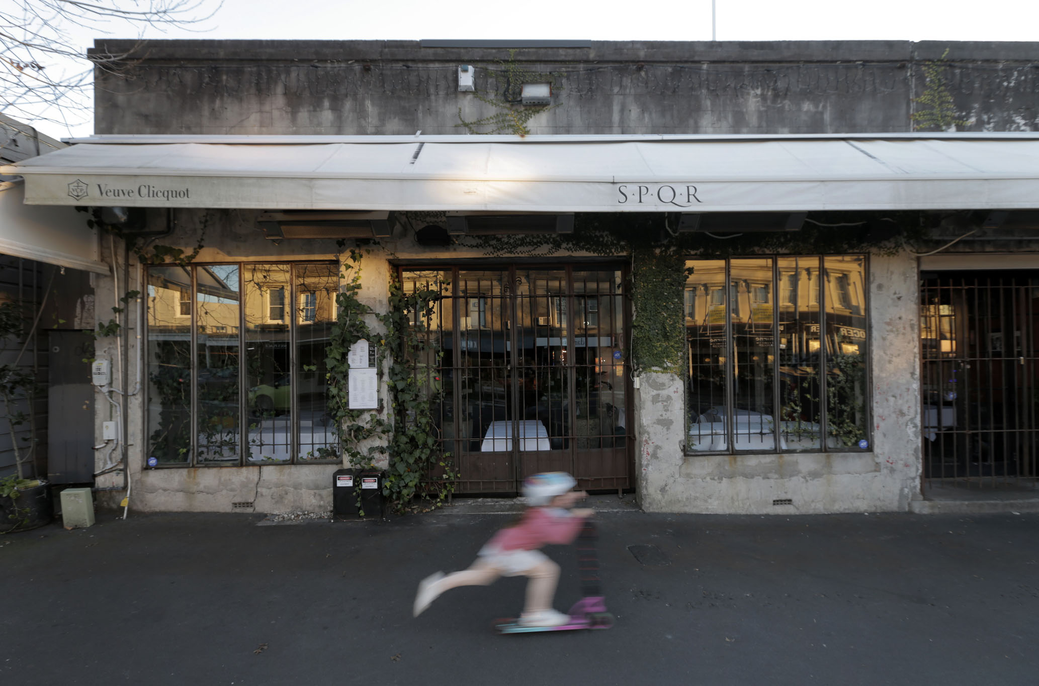 The sun sets on Ponsonby Road institution SPQR as liquidators were appointed to the business yesterday afternoon. 
NZ Herald Photo by Alex Burton 12 July 2024