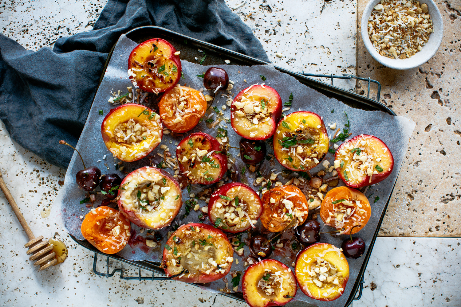 Use a variety of in-season stone fruit. Photo / Babiche Martens.
