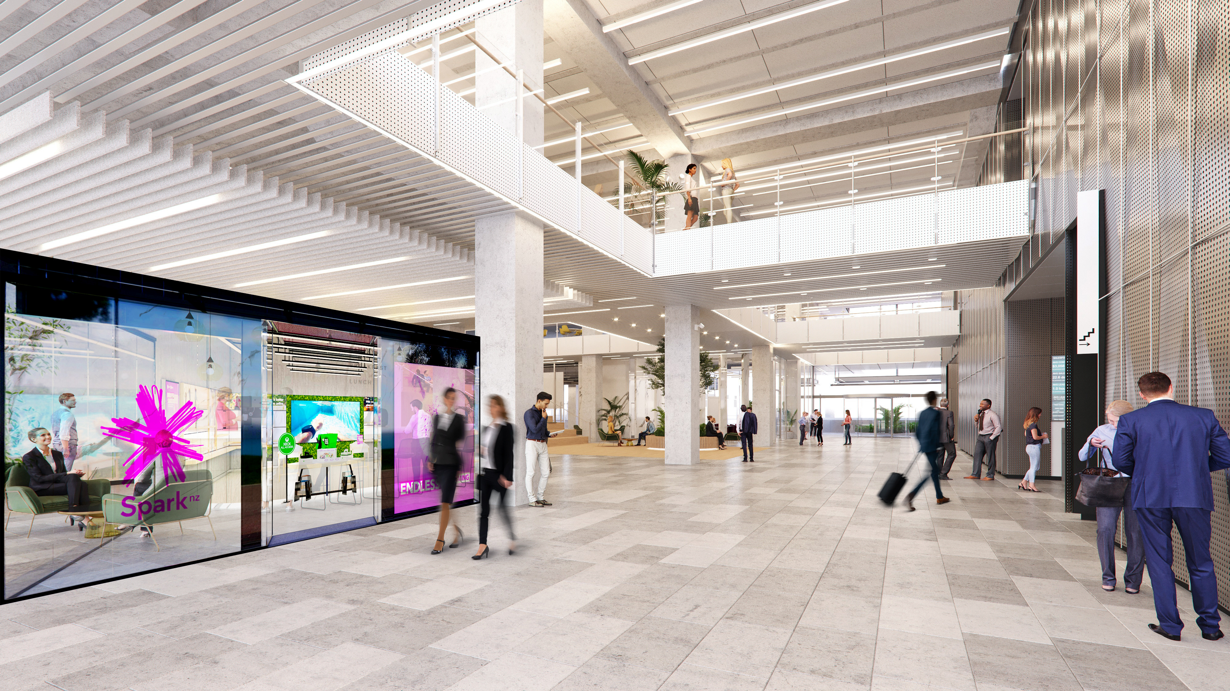 How the foyer of Fifty Albert is planned to look once completed.