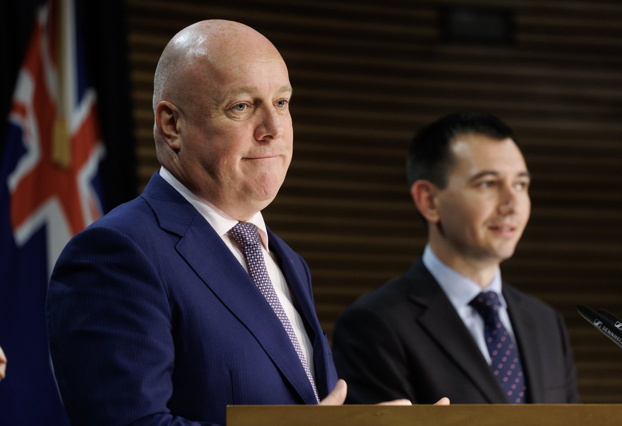 Prime Minister Christopher Luxon with Health Minister Simeon Brown. Photo / Mark Mitchell





 














