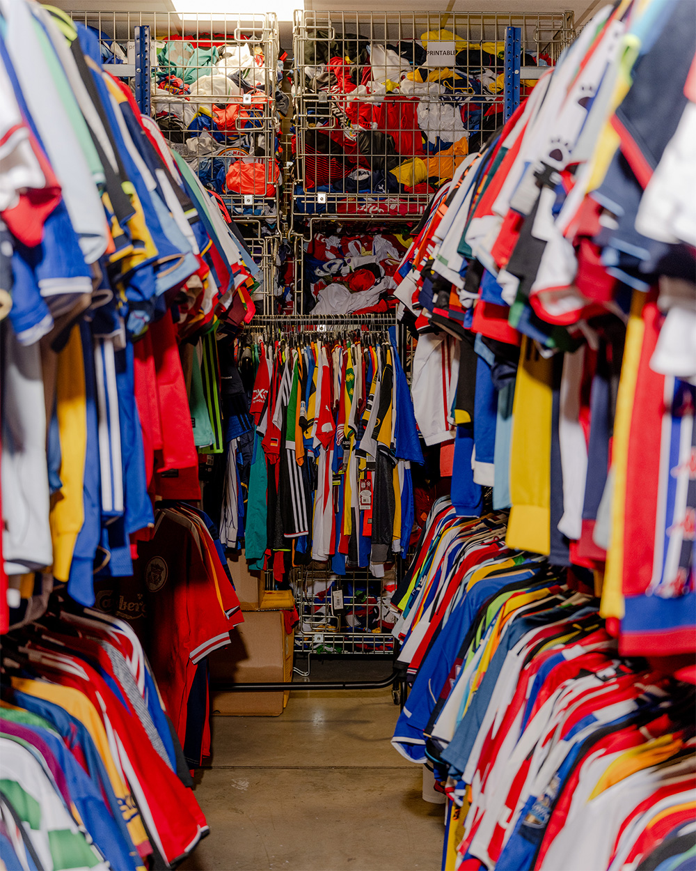 Rows of shirts line the walls. Photo / Jack Roe for The New York Times