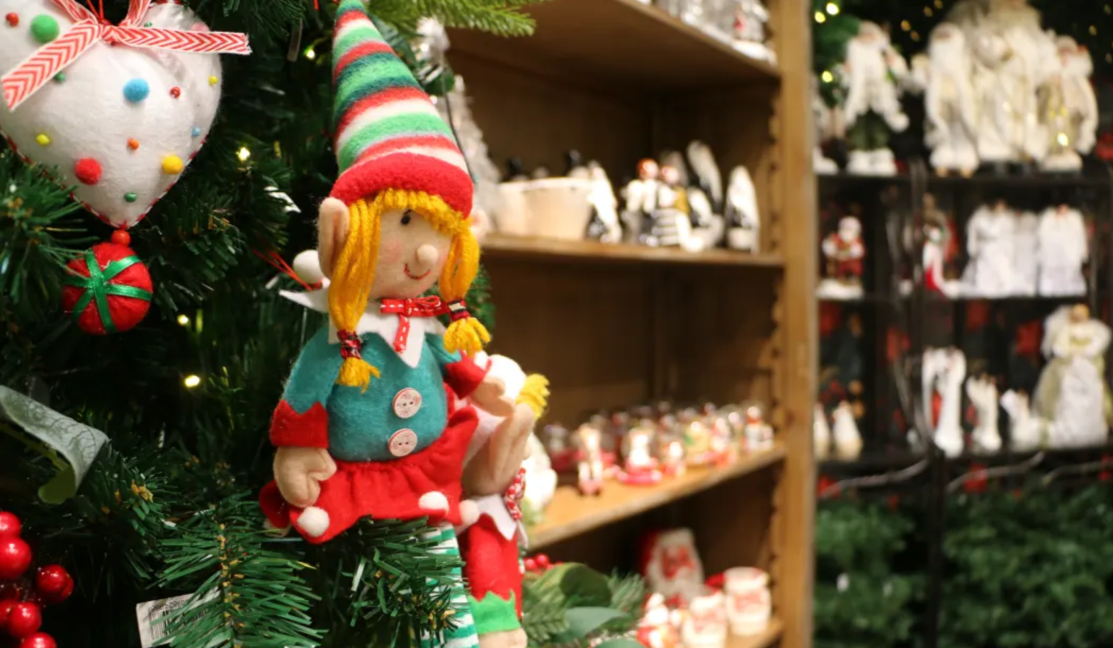Christmas decorations up at Smith and Caughey's in Auckland on October 4. Photo / Rayssa Almeida, RNZ