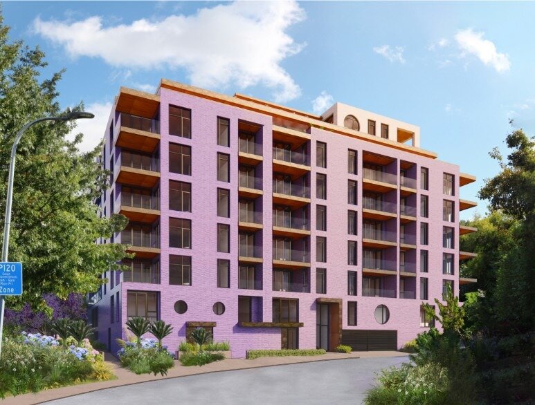  A visual simulation of plans for the nine-level The Kubrick apartments by Ockham Residential in Freemans Bay. Photo / Ockham Residential application
