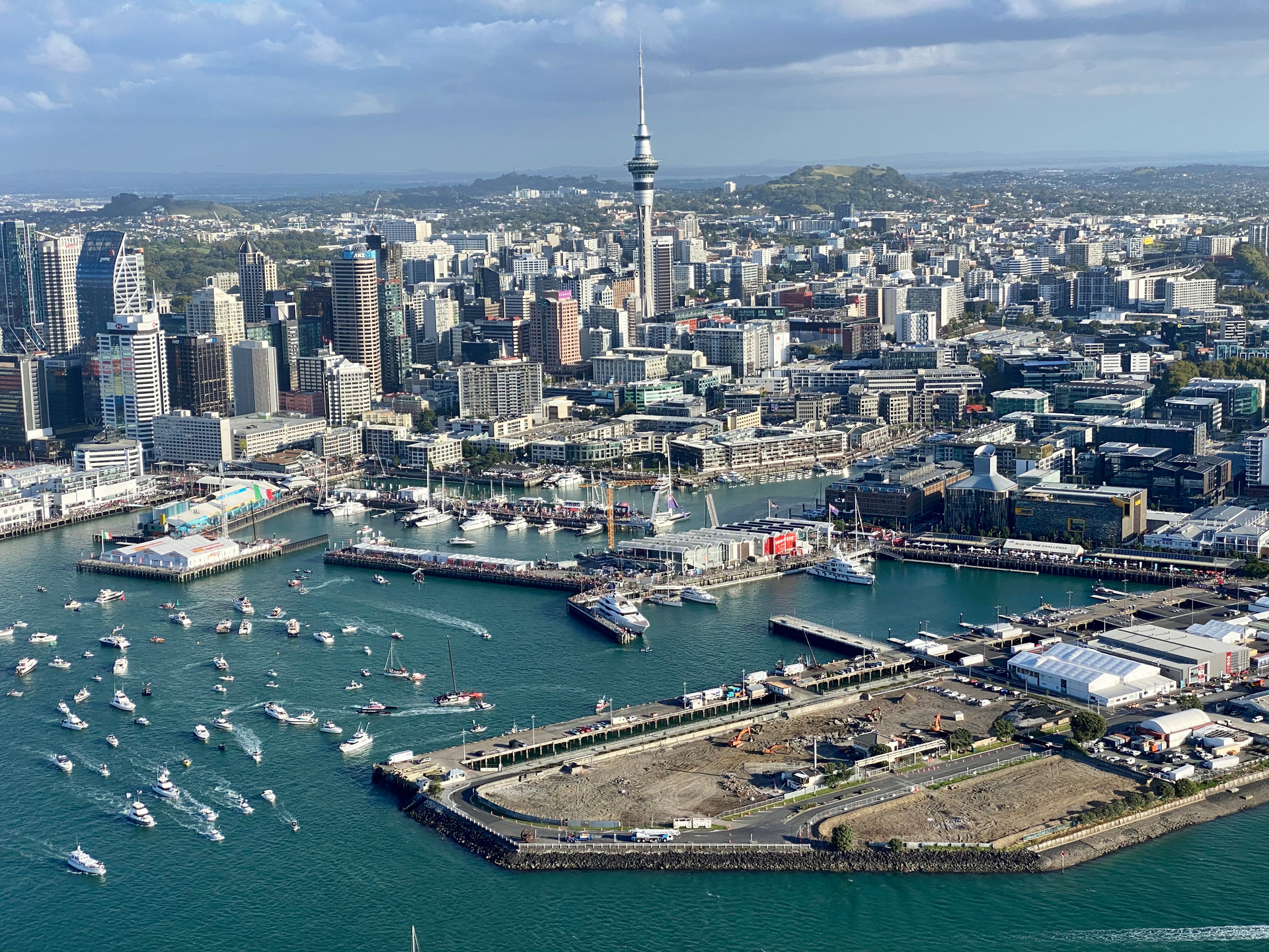 If the planet keeps warming at current rates, Auckland's Viaduct Harbour could see about 84cm of sea level rise by 2100 - and 1.4m by 2150. Photo / Supplied