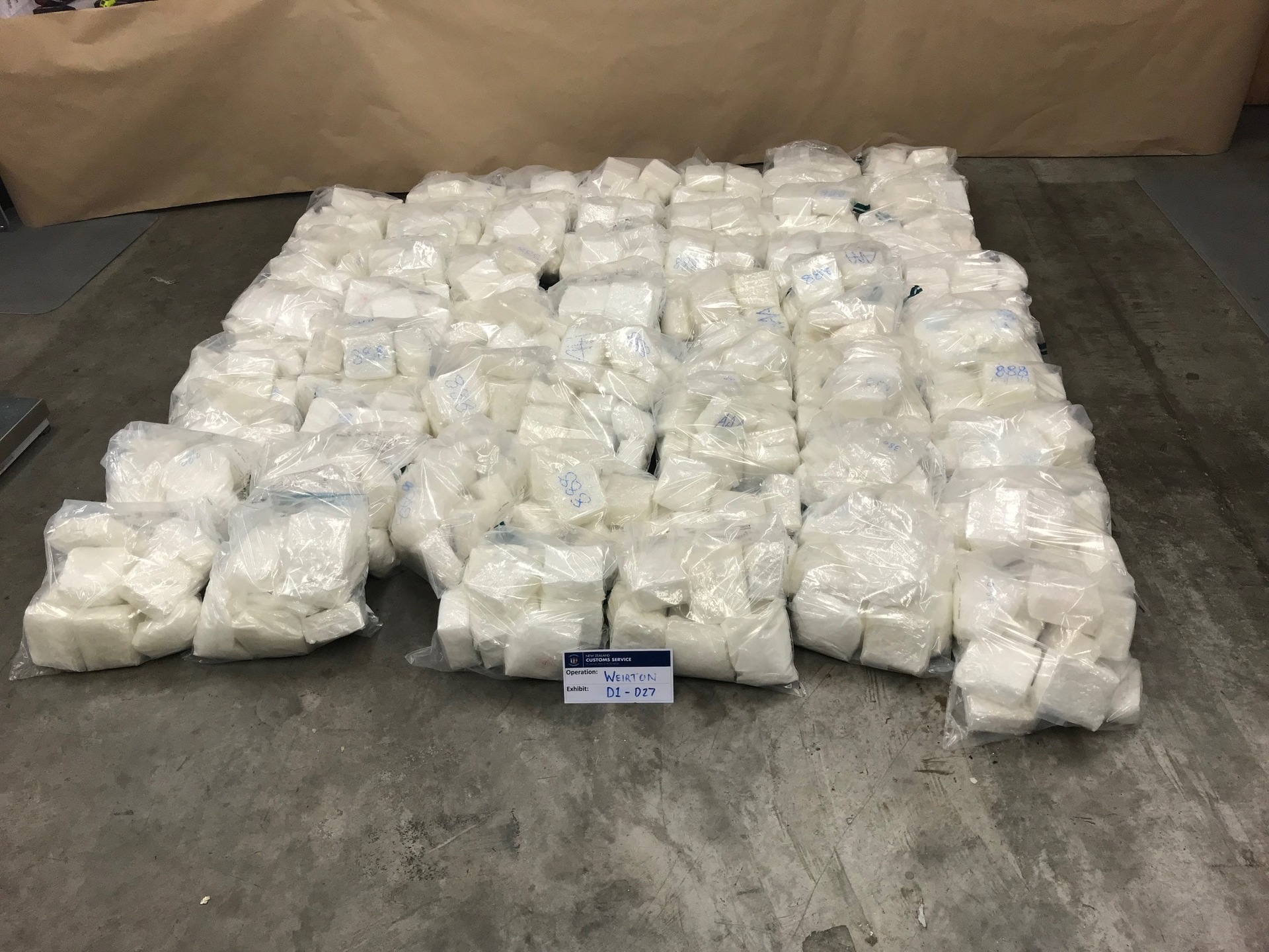 Police and Customs intercepted more than 600kg of methamphetamine at Auckland Airport. Photo / NZ Police