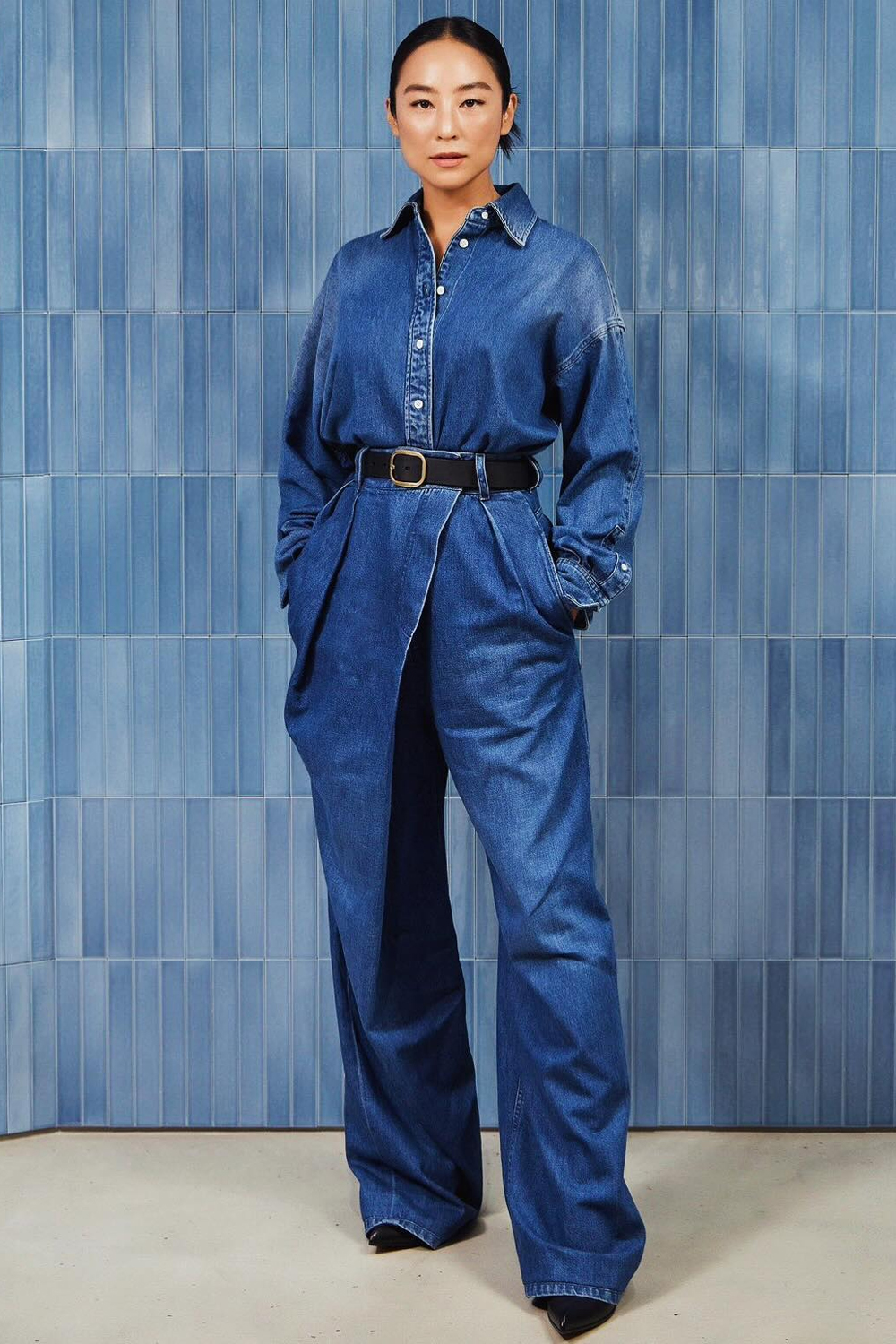 Greta Lee attends the Casa Loewe opening in Seoul. Photo / @daniellegoldberg