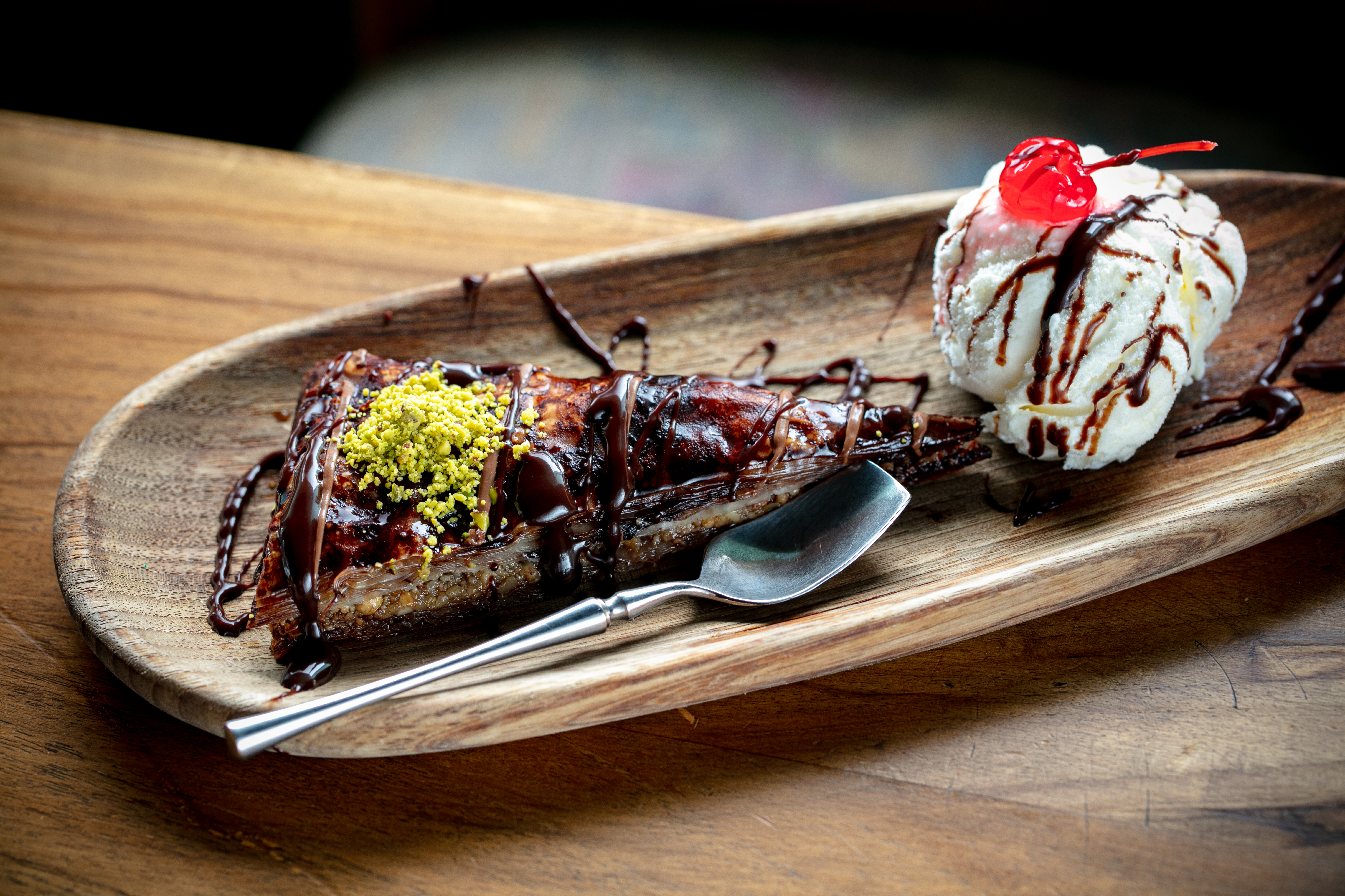 The chocolate baklava. Photo / Babiche Martens