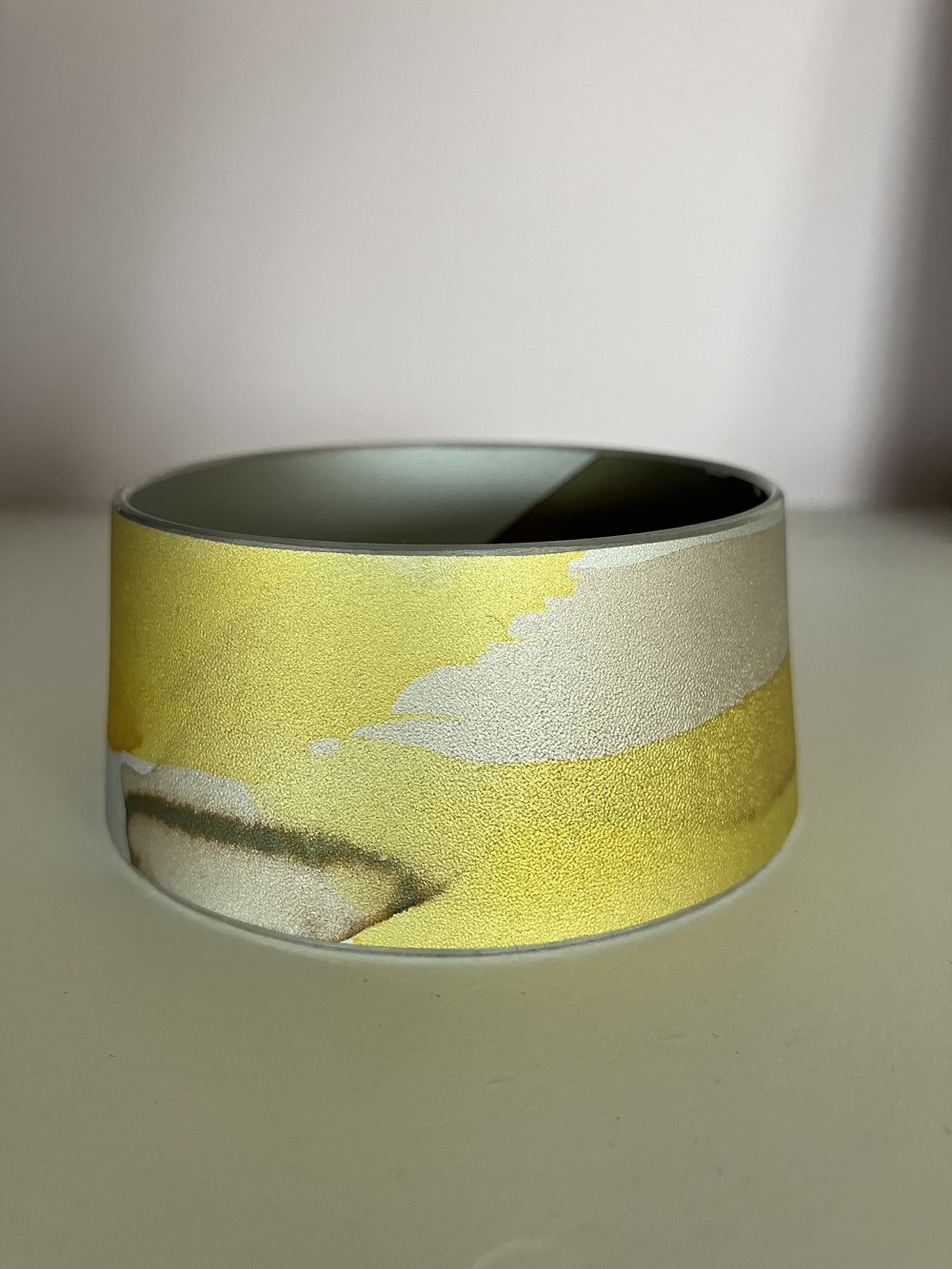 Claire Regnault's Painted Push Up bangle by Joanna Campbell.