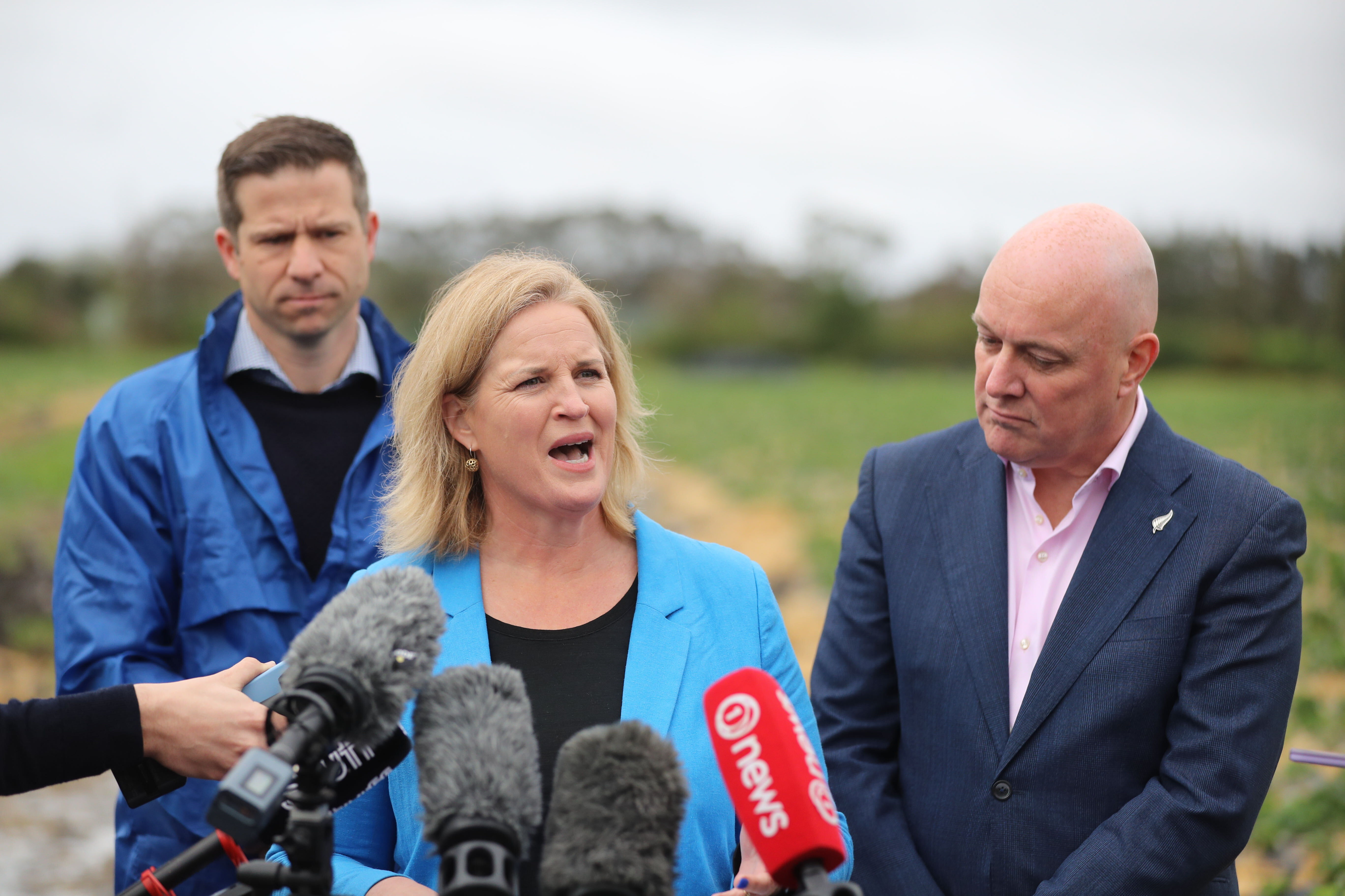 Tourism and Hospitality Minister Louise Upston and Prime Minister Christopher Luxon at a previous press conference. Photo / Michael Craig