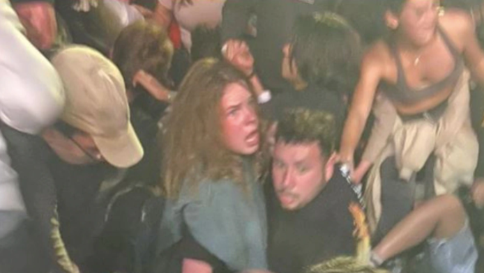 During the crowd surge hundreds of concert-goers were injured. Photo / Twitter