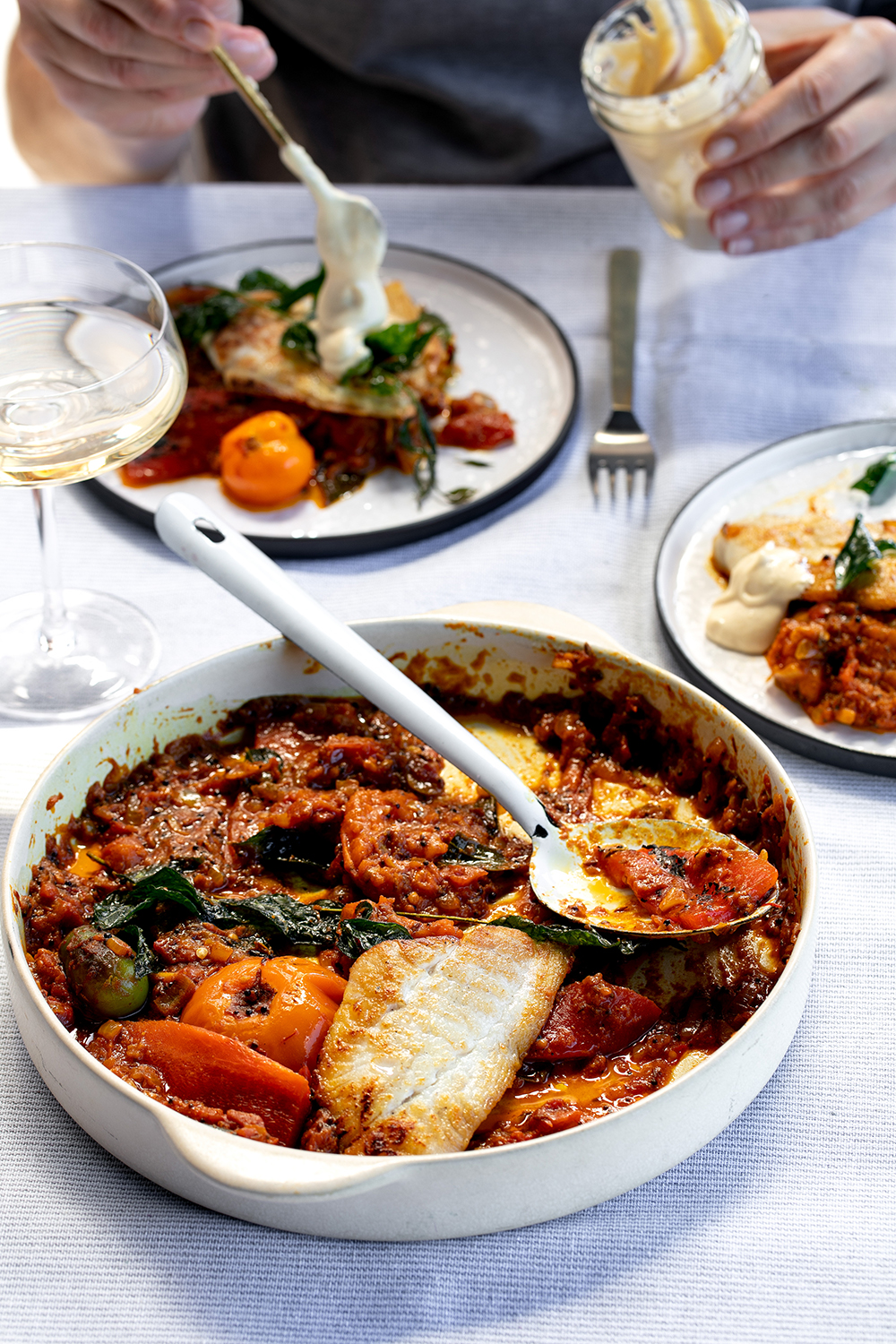 This sublime fish dish also includes a sweet homemade garlic aioli. Photo / Babiche Martens