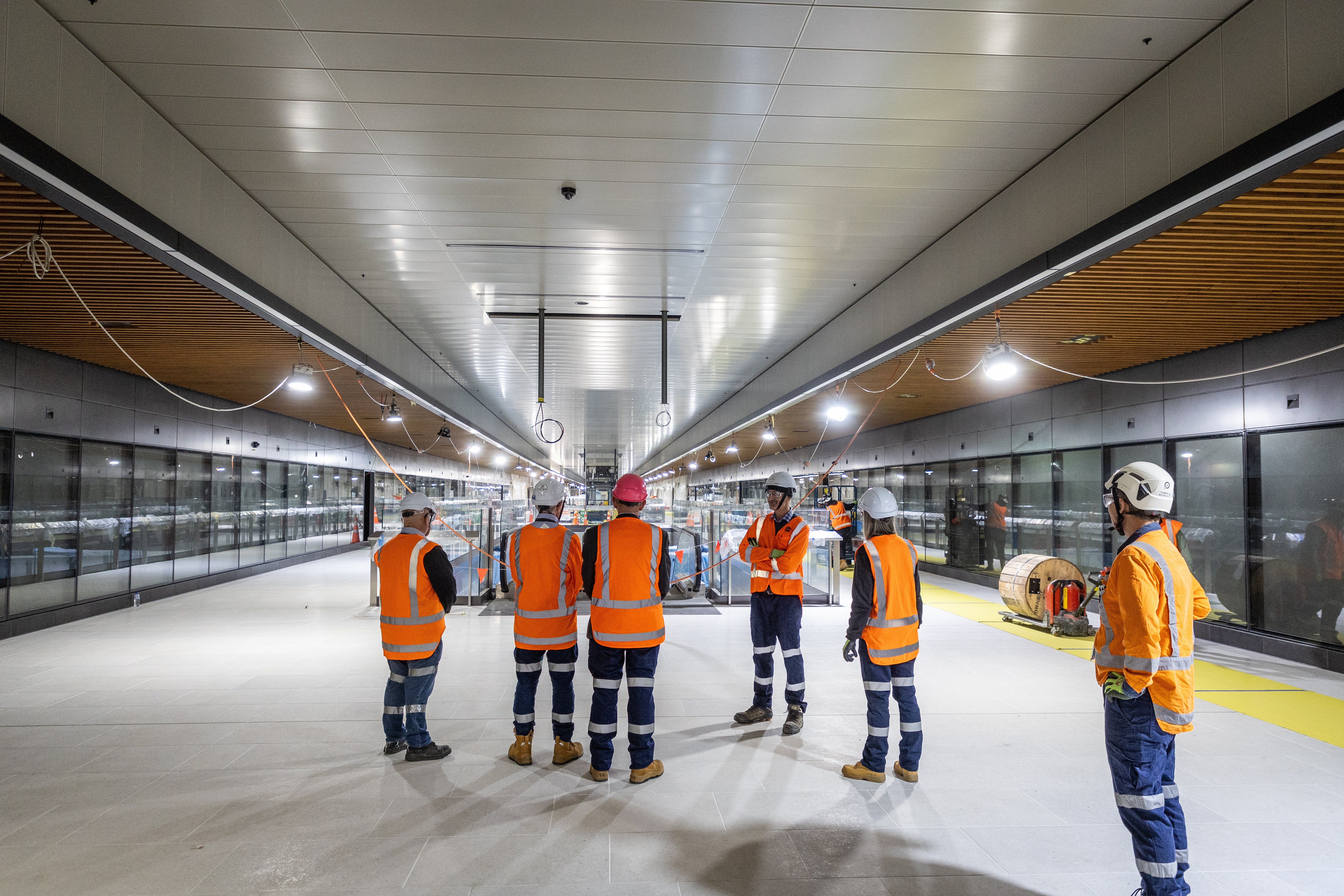 Te Waihorotiu Station has the look and feel of an international airport terminal. Photo / Michael Craig