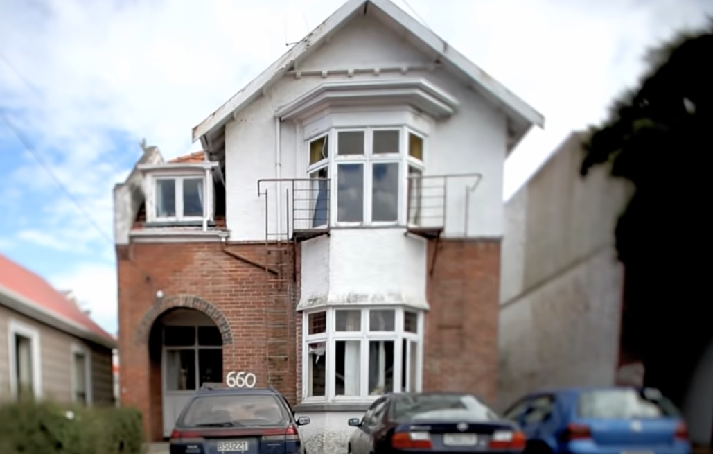 The band's former Dunedin flat featured in the music video for one of the band's first big hits, Don't Forget Your Roots. Photo / Universal Music Group