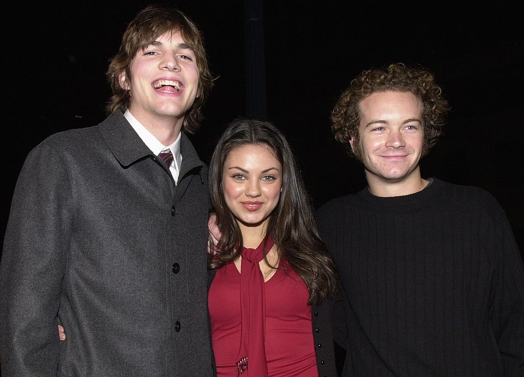 Ashton Kutcher, Mila Kunis and Danny Masterson starred together on That '70s Show. Photo / Getty Images