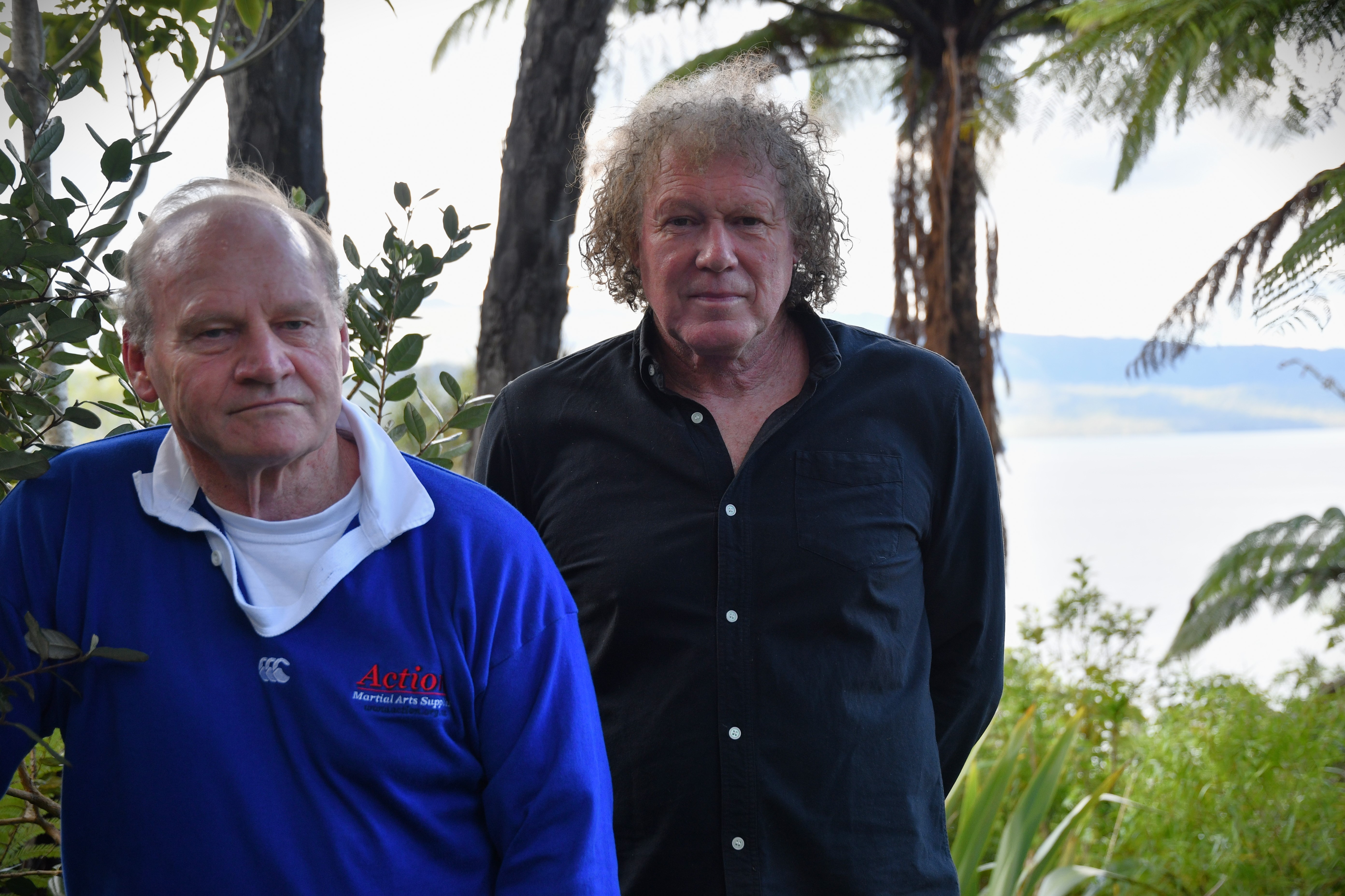 Lake Tarawera residents Dave Butler and Fred Stevens are part of a group who oppose the reticulation scheme costs. Photo / Laura Smith