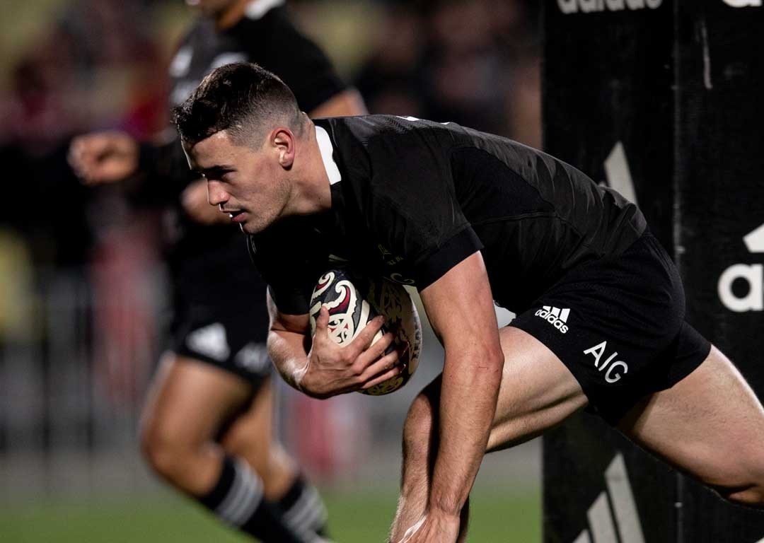 Will Jordan finished with five tries for the All Blacks. Photosport