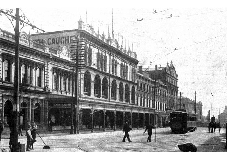 Smith & Caughey's established itself in Queen St in 1884, four years after Marianne Smith's original business near the Town Hall.