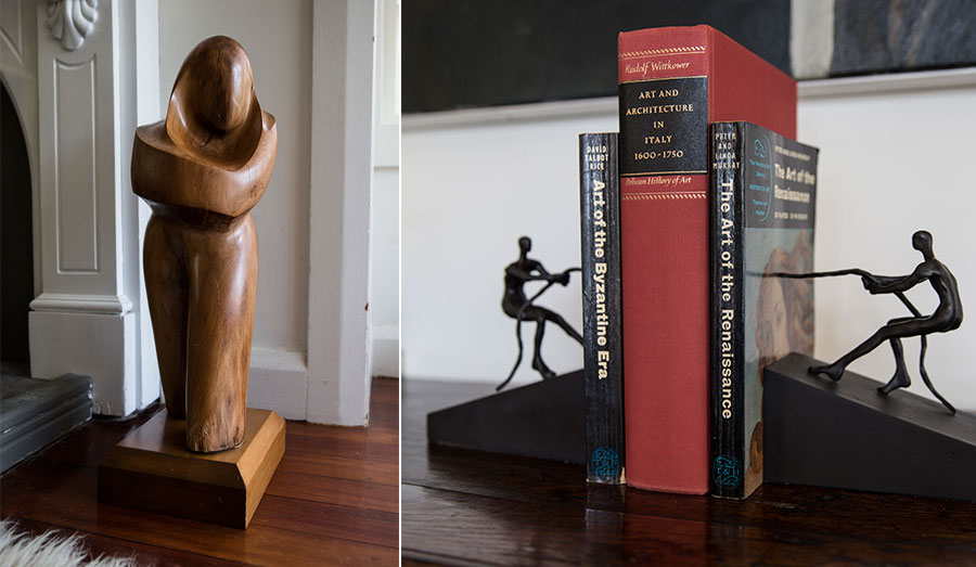 Nomad sculpture; Well Balanced bookends by Vicky Savage. Pictures / Guy Coombes.