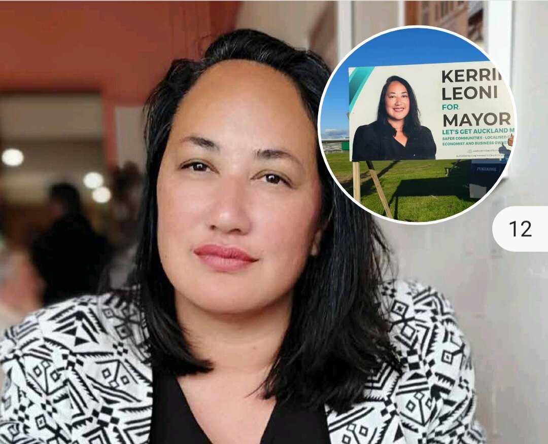 Kerrin Leoni said she was abused by a member of the public while putting up the signage for her campaign to be Auckland's first Māori mayor.