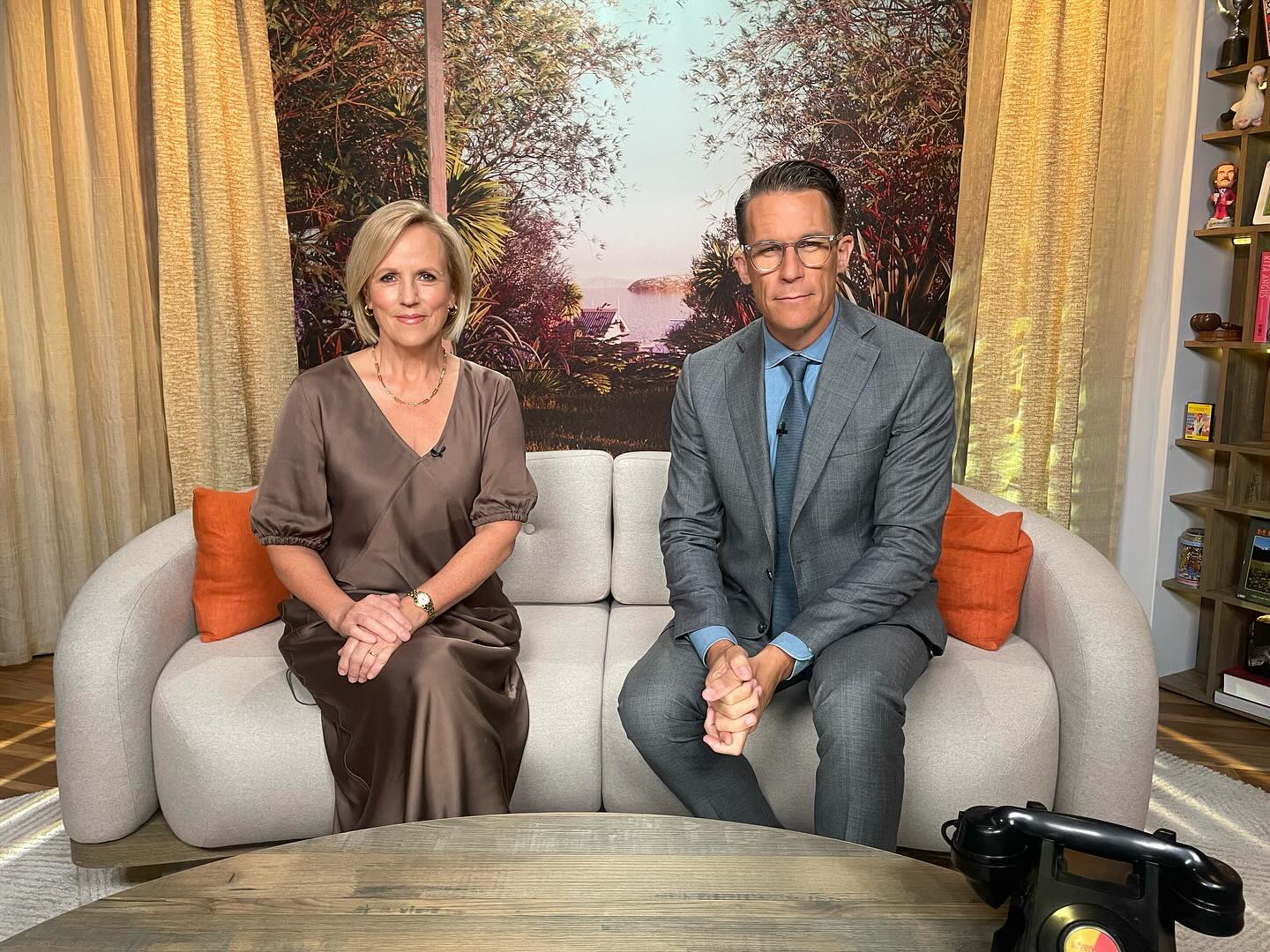 Seven Sharp hosts Hilary Barry and Jeremy Wells.