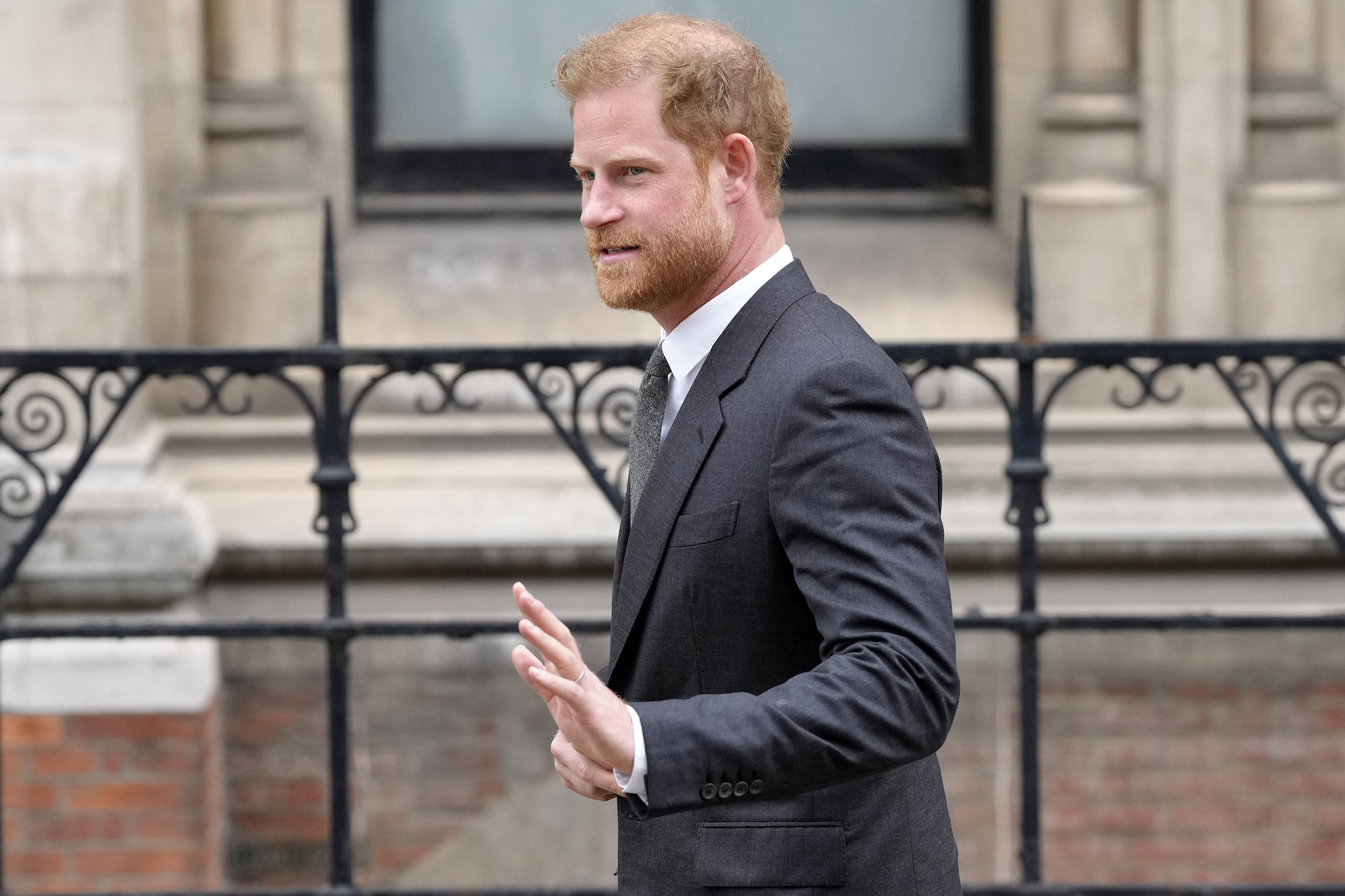 Prince Harry leaves the Royal Courts of Justice in London in March. Photo / AP