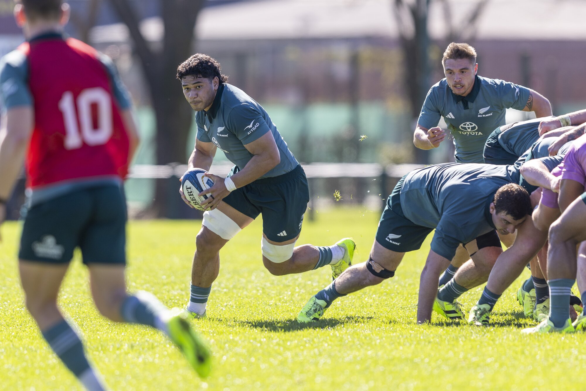 Wallace Sititi in training with the All Blacks. Photo / SmartFrame