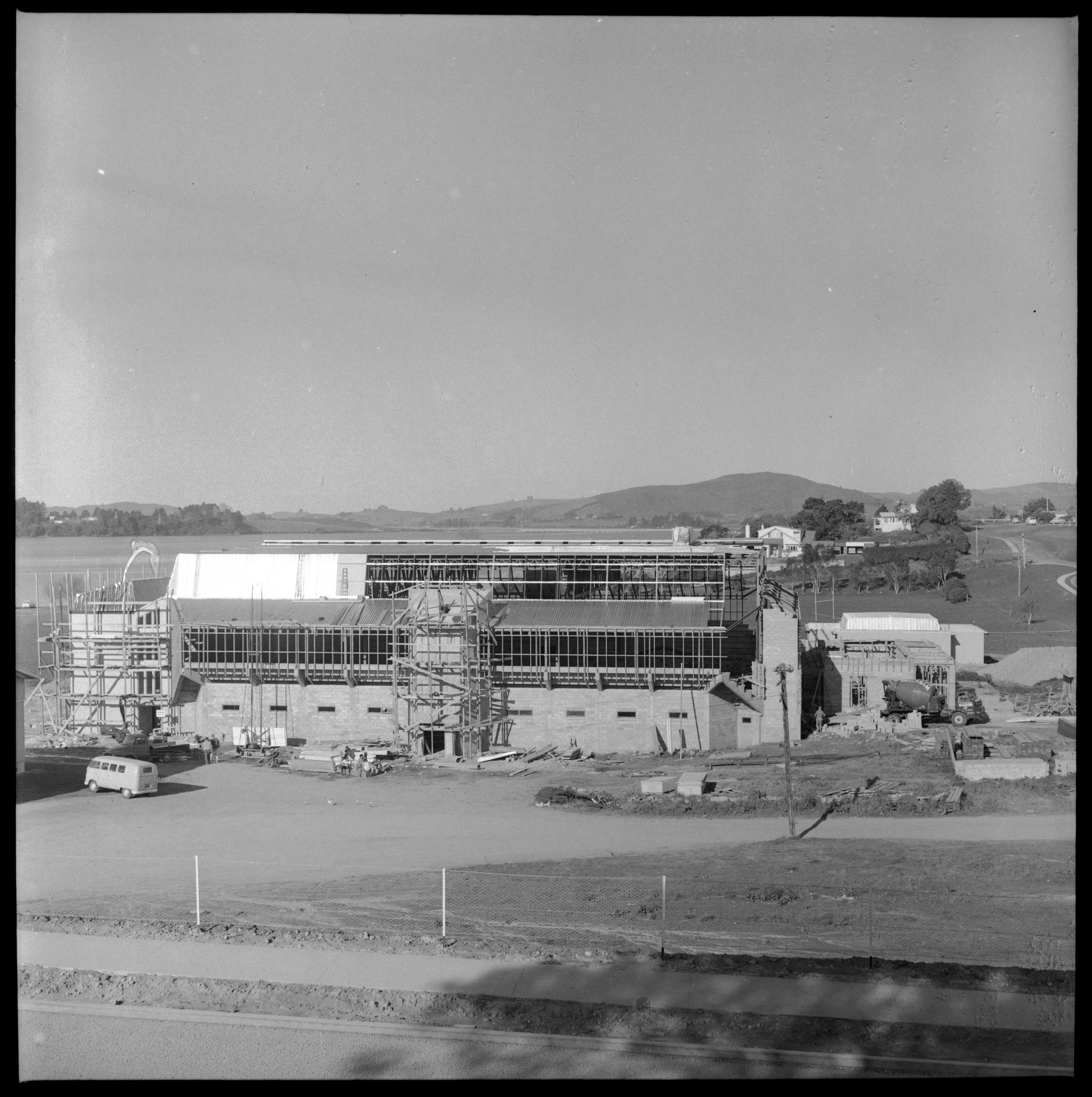Construction of the Queen Elizabeth Youth Centre at Memorial Park. This photo was first published in 1966. Photo / NZME