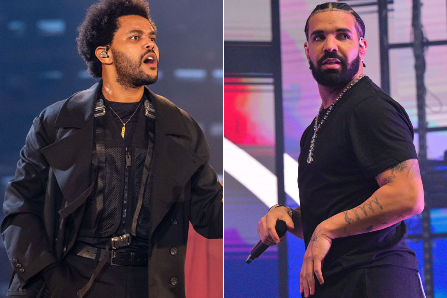 The Weeknd and Drake seemingly exchange lyrics about the pop star and actress Selena Gomez in Heart On My Sleeve. Photos / Getty