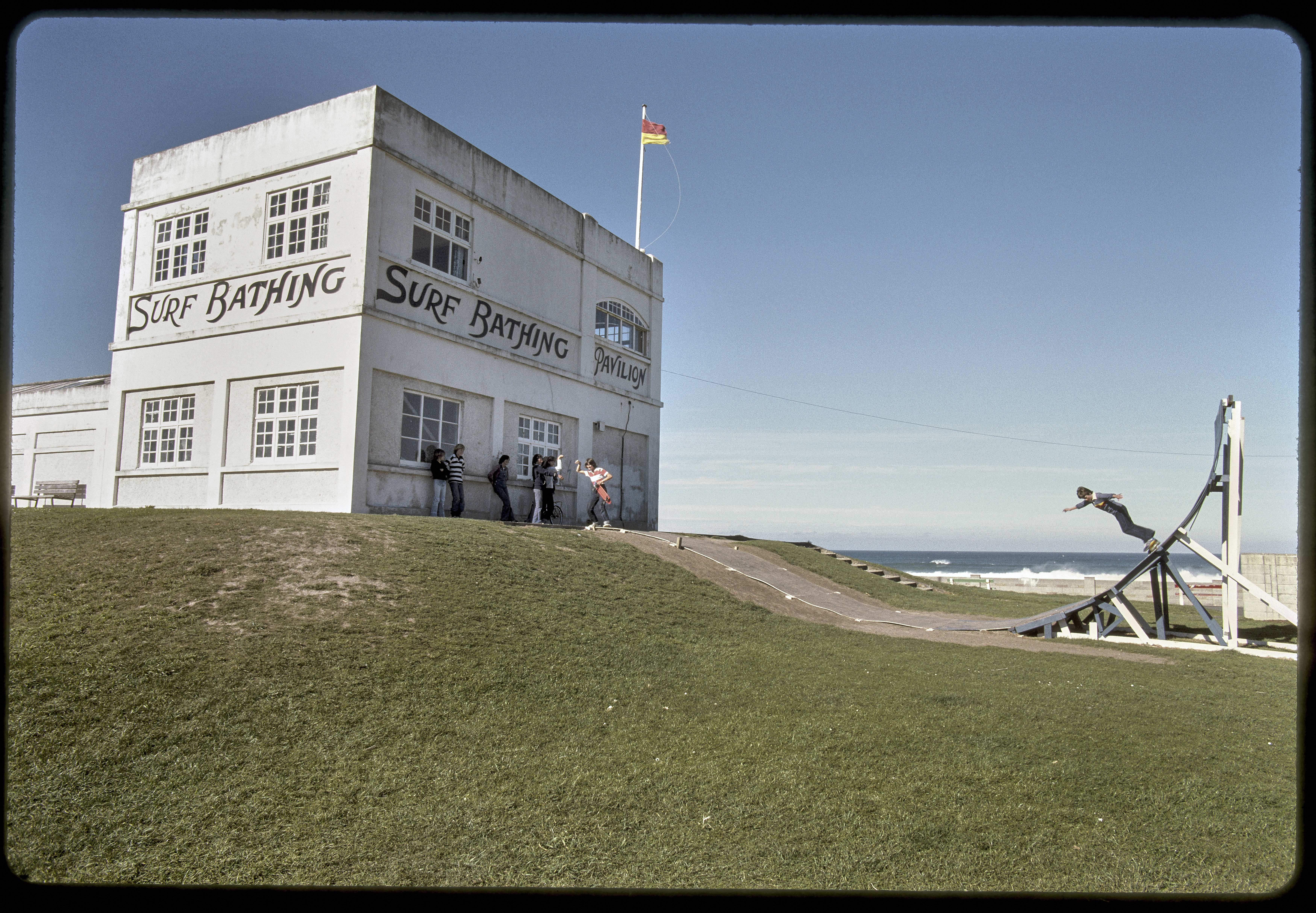 St Clair, Dunedin. Skateboarding at the Surf Bathing Pavilion. Photo / Robin Morrison