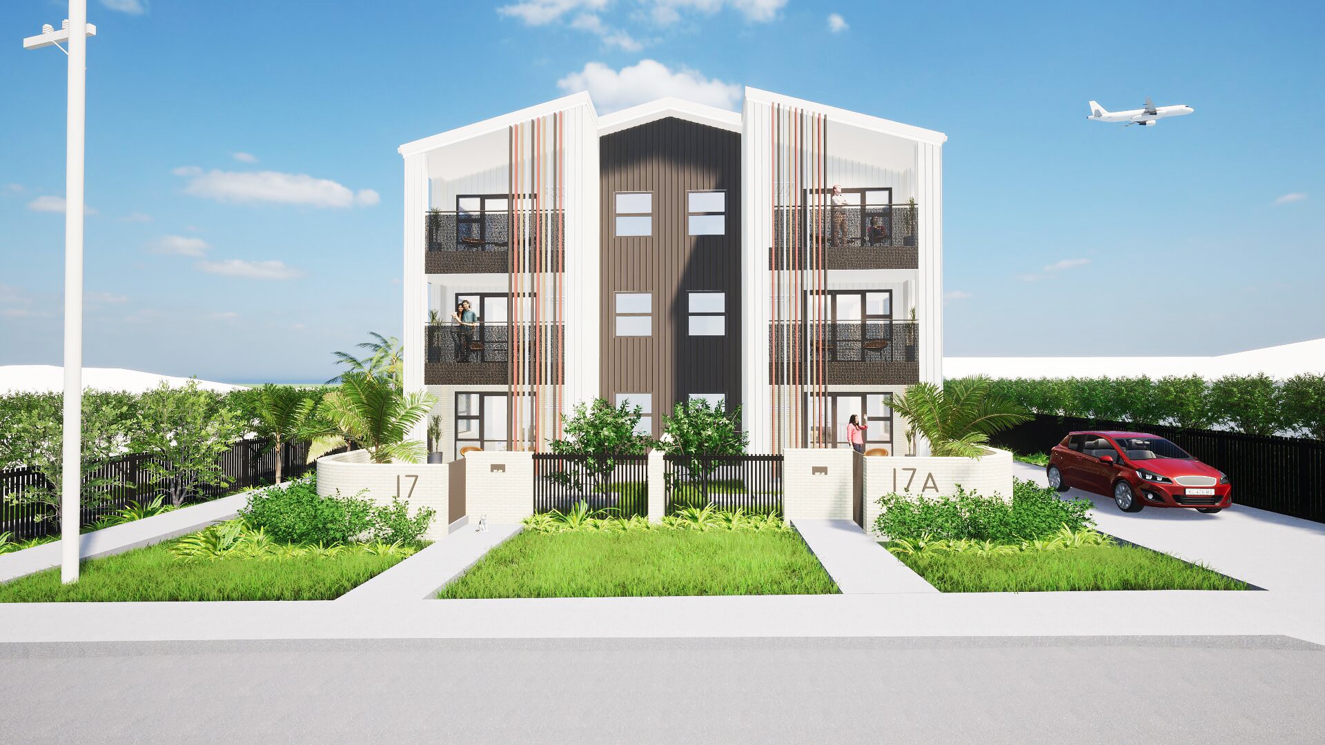 An artist's impression of the three-storey block of nine one-bedroom units Kāinga Ora has planned for 17-17a Cairnfield Rd, Whangārei. It's one of eight projects the Government's housing body has planned for the area.