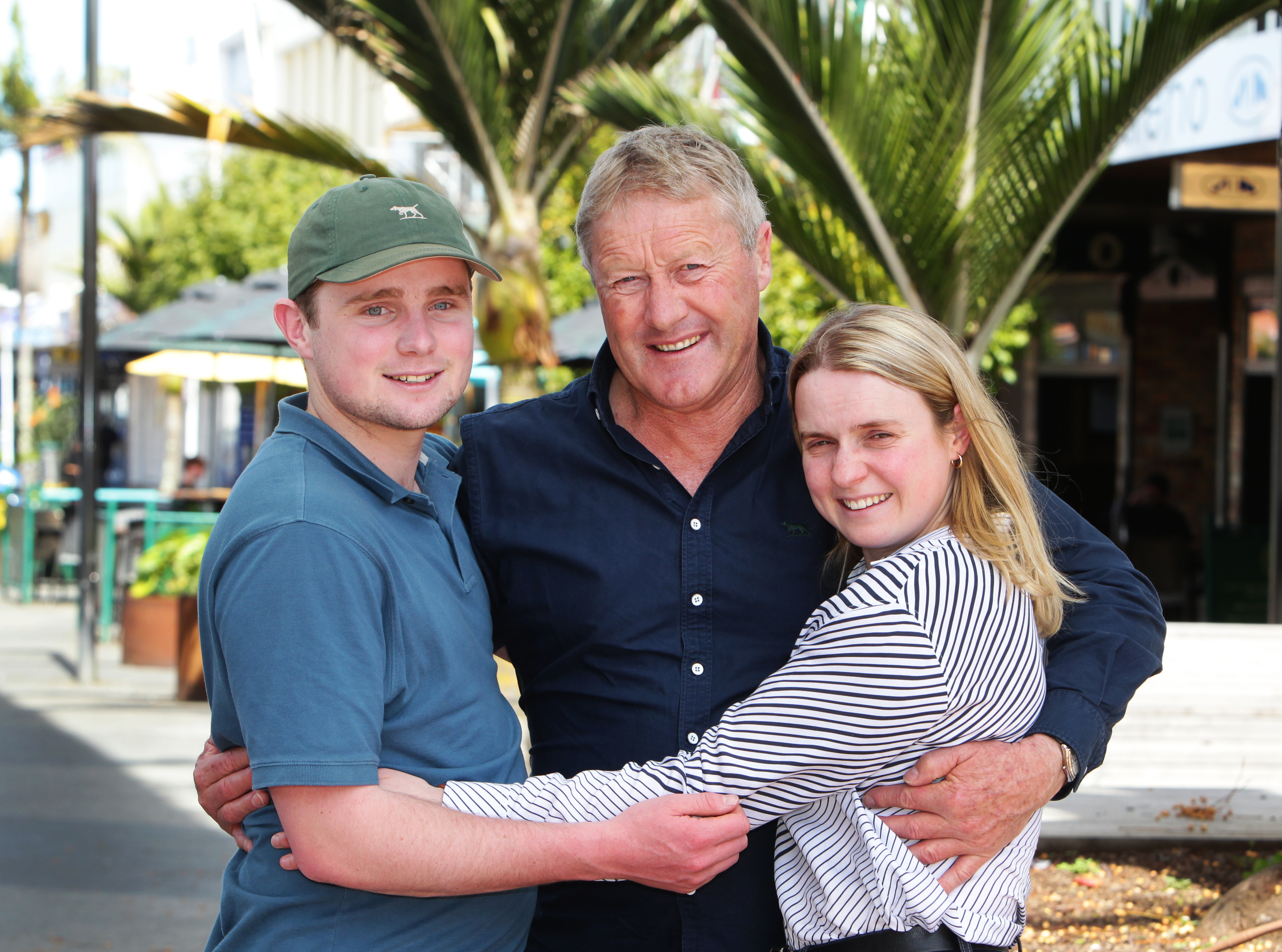 The new Northland MP, National’s Grant McCallum (centre), celebrating with his children Jeremy (left) and Eve the morning after getting elected. Photo / Tania Whyte