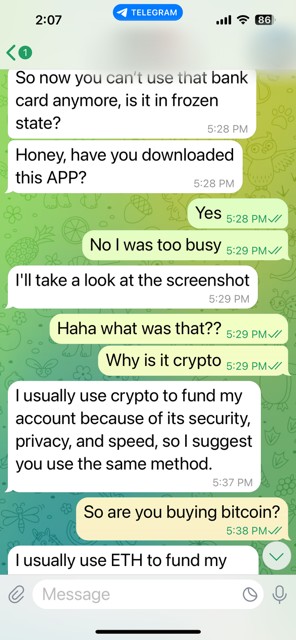 The man would withdraw money and feed it into a crypto coin drop machine to avoid raising any alarms with his bank. 