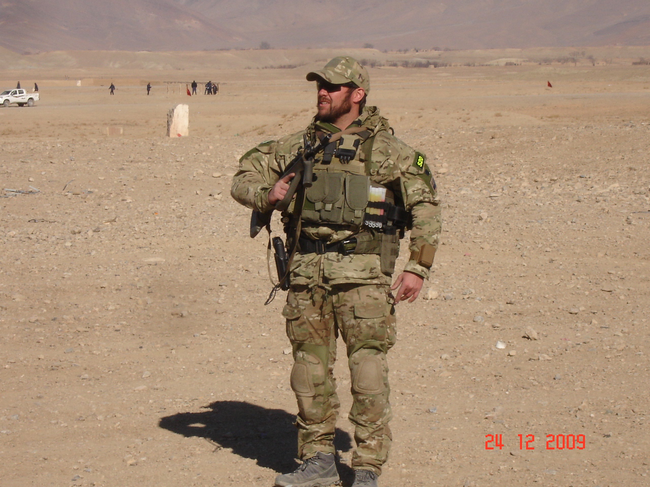 Former NZSAS corporal Gregg Johnson in Afghanistan on Christmas Eve 2009. Photo / Supplied