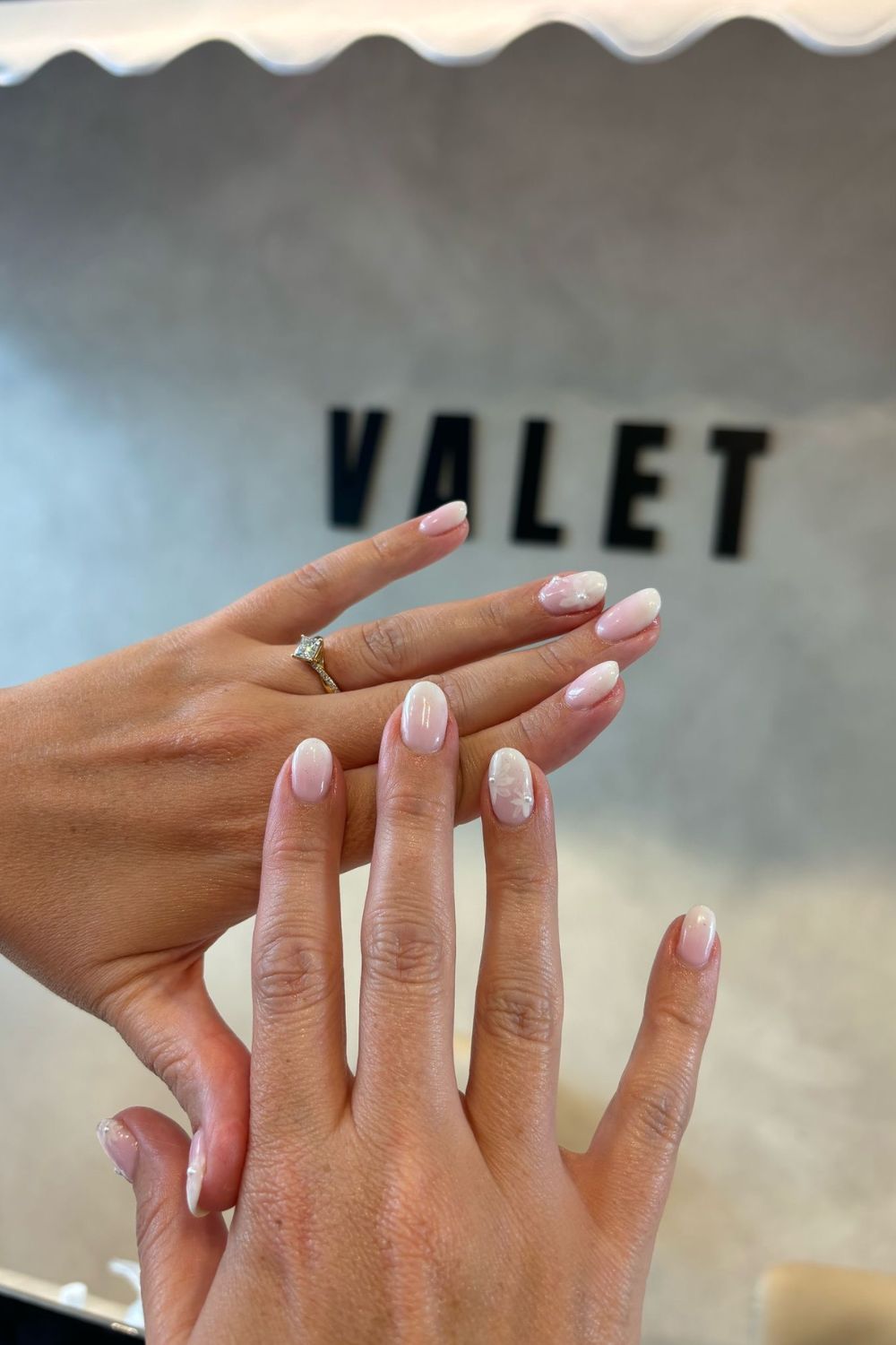 Peek-a-boo nail art is one of the defining trends this autumn, says Jasmine. Photo / Valet Nails