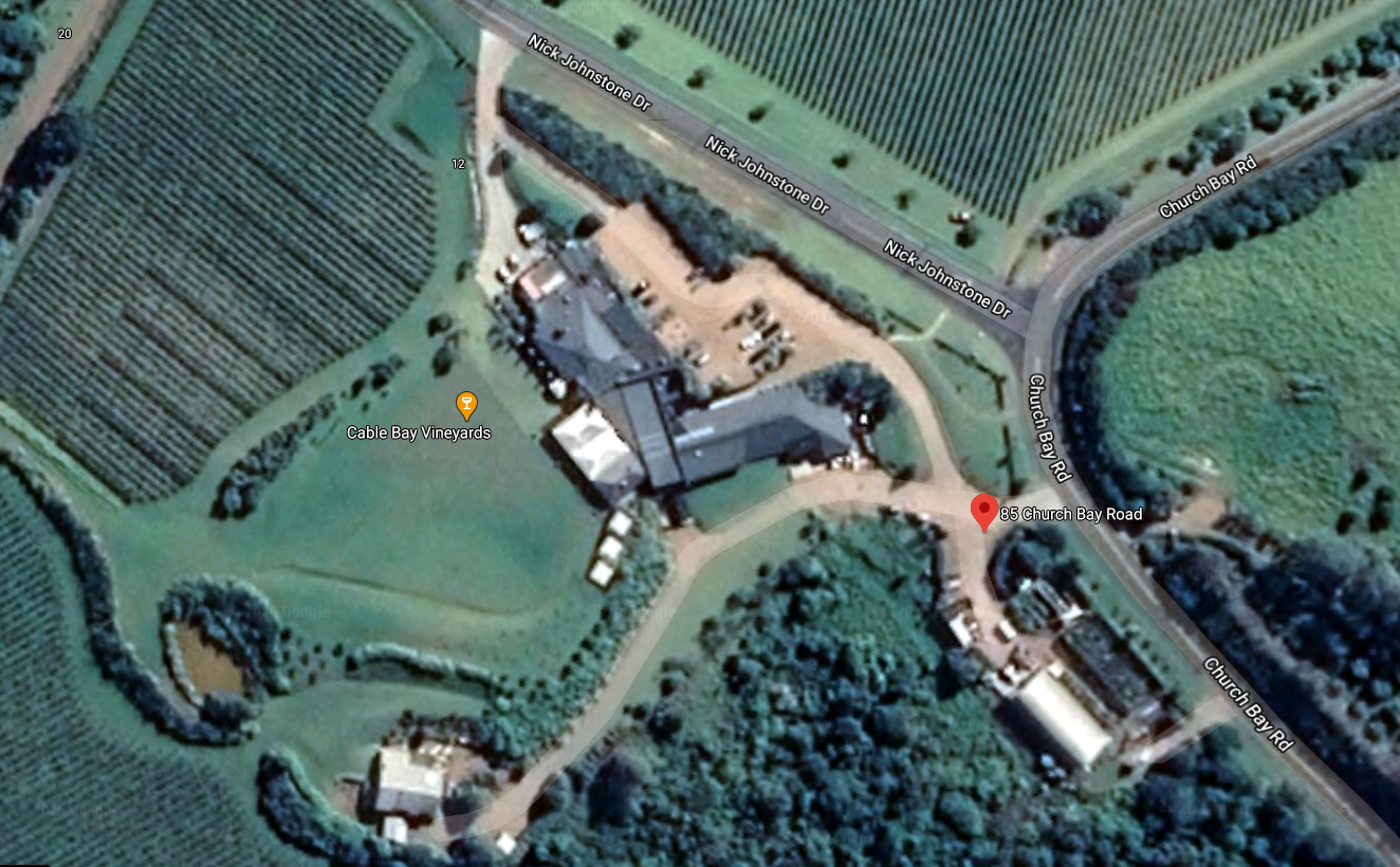Cable Bay Vineyards is located on Waiheke's Church Bay Rd in an area where the rural amenity is protected by the District Plan. Photo / Google Maps
