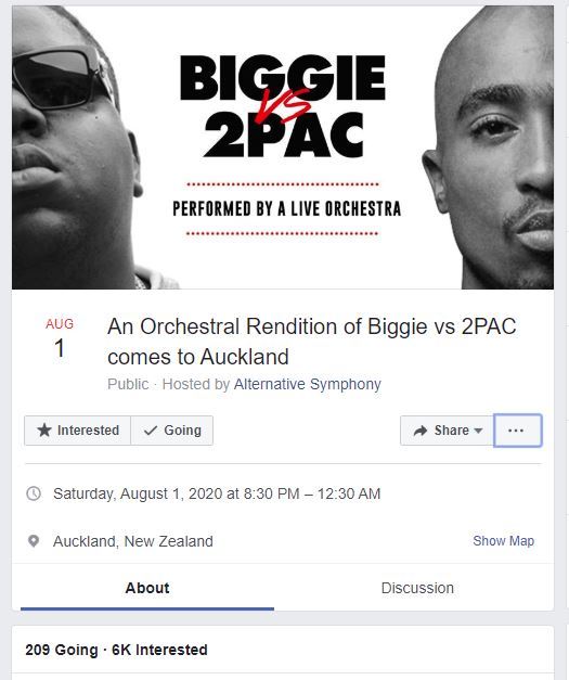 Biggie vs 2Pac is coming to Auckland. Photo / Facebook