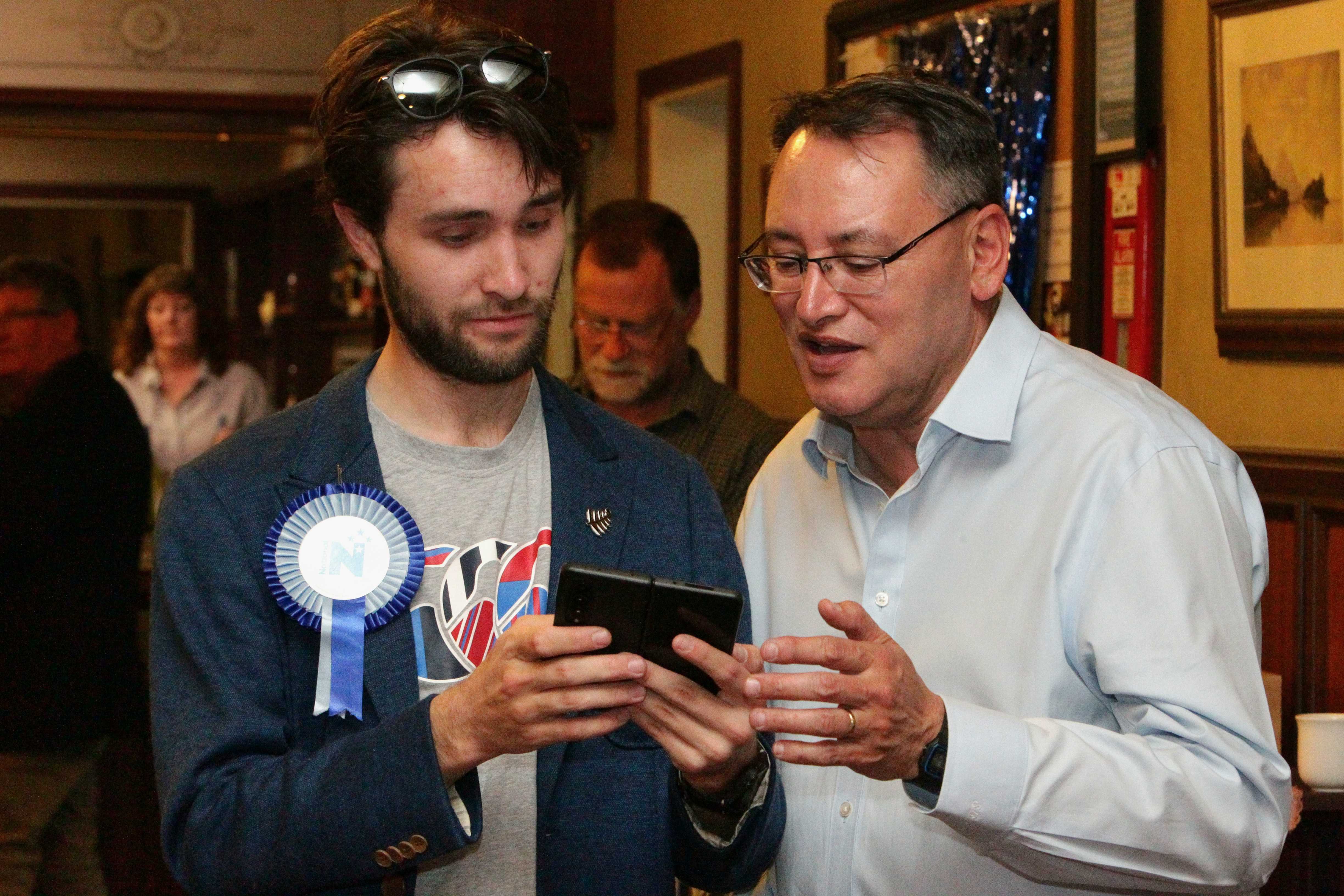 National's Dr Shane Reti with electorate secretary Heath Kewene. Photo / Tania Whyte