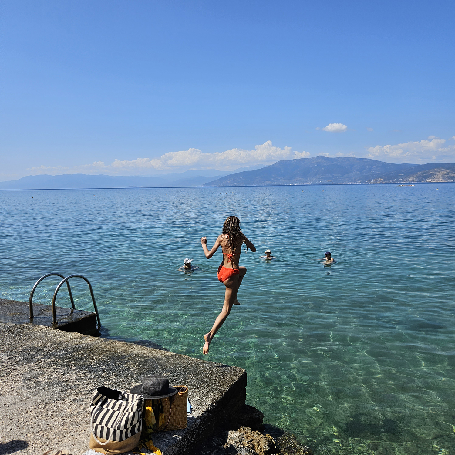 Swimming at Nafplio. Photo / Dianne Ludwig