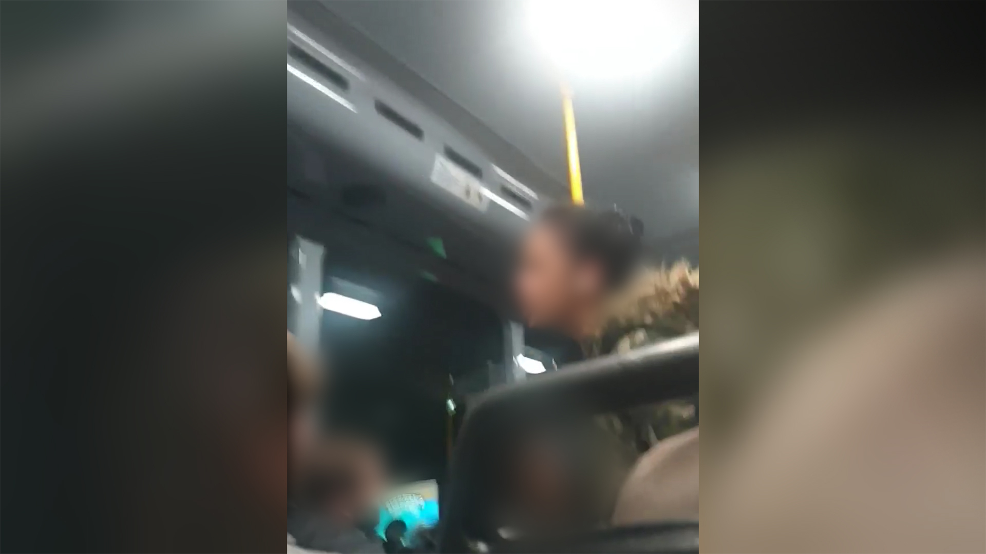 Still image taken from video showing racist, violent rant on Auckland bus route 70 on Park Rd, Grafton.