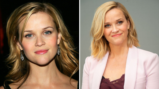 Reese Witherspoon in 2005 and 2019. Photo / Getty Images