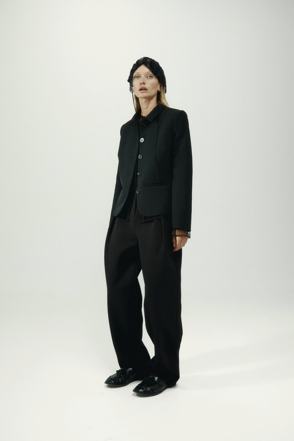 Harris Tapper Autumn Winter 2025: Bardot Blazer, Adam Trouser and Helena Top. Photo / Holly Burgess