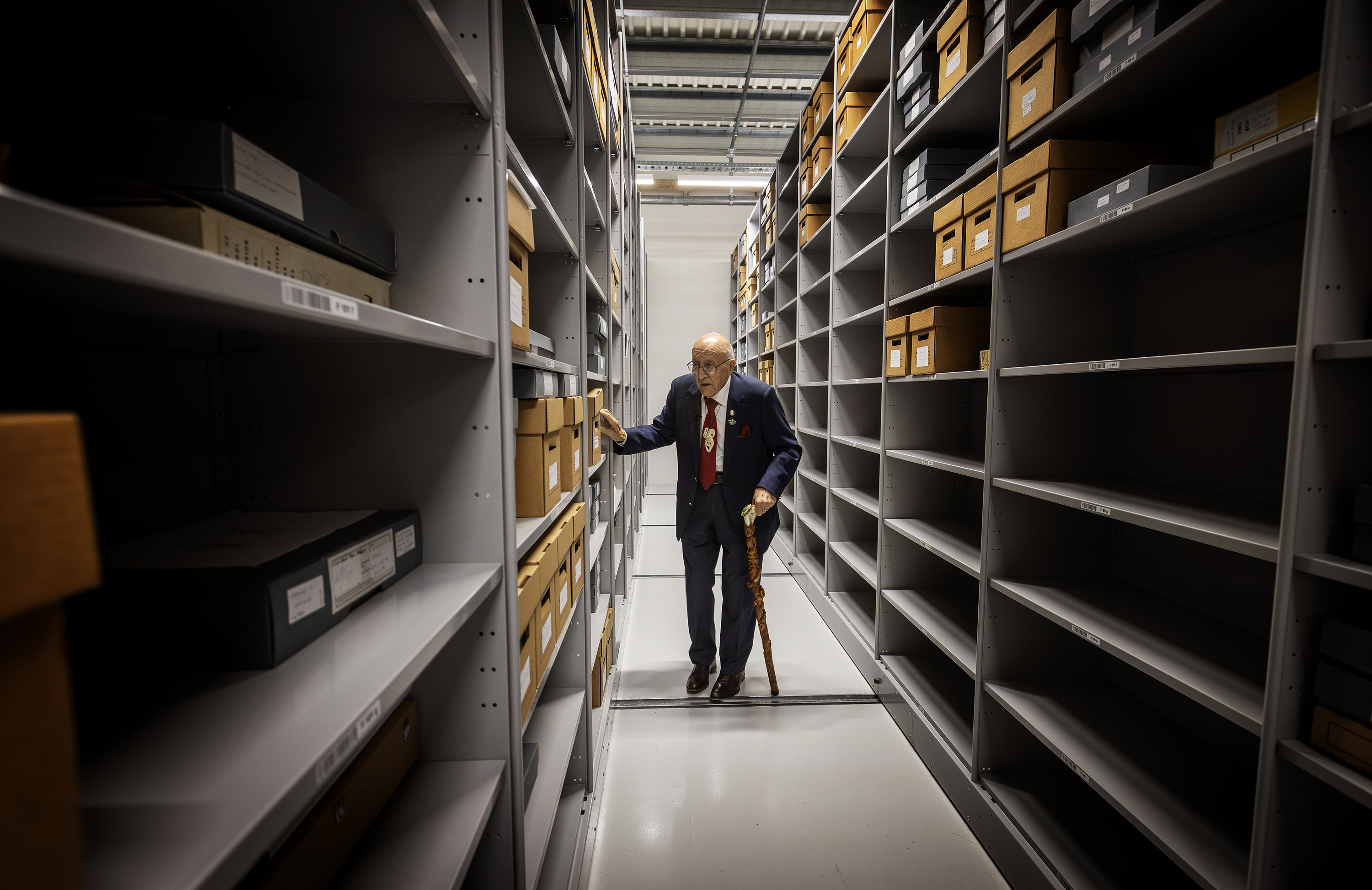 Tā Tipene O'Regan pictured at the Ngāi Tahu Archive in Christchurch. Photo / Mike Scott