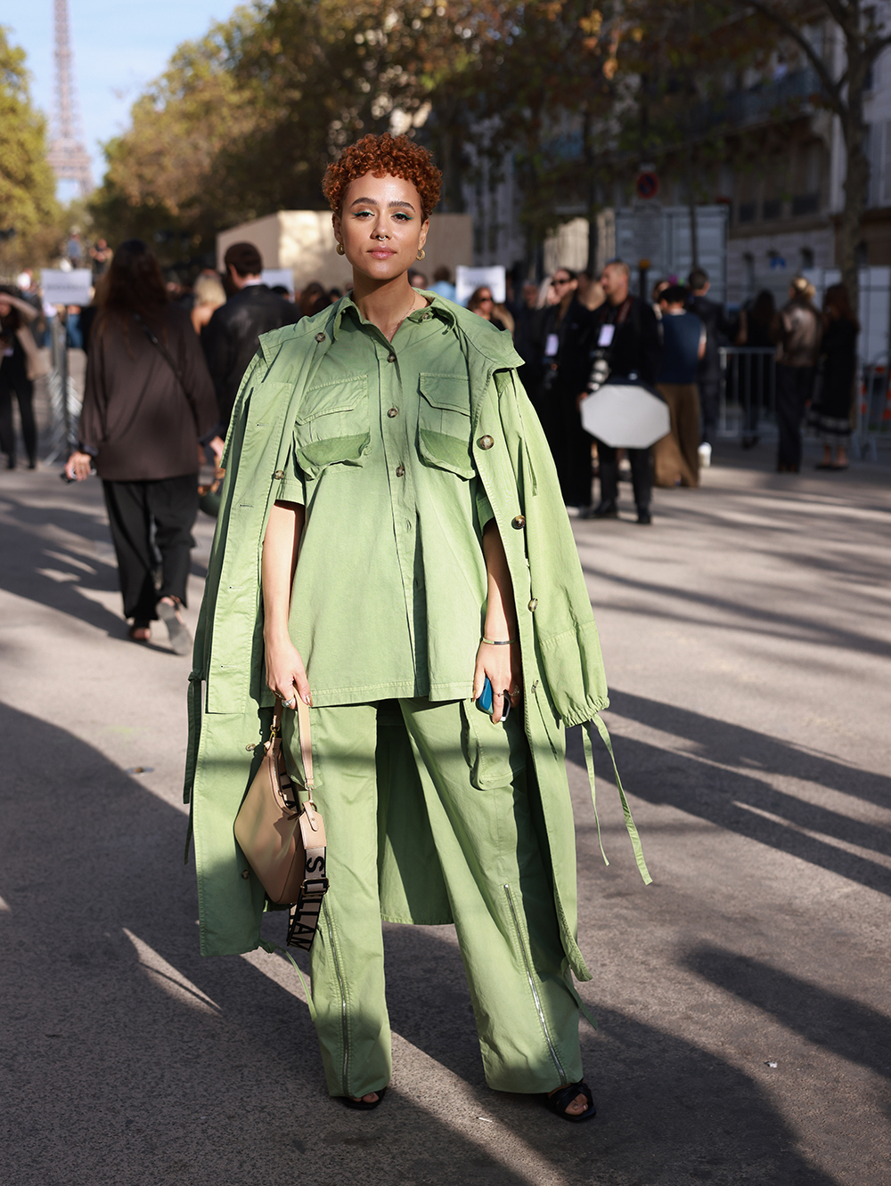 Nathalie Emmanuel attends the Stella McCartney womenswear spring/summer 2024 show at Paris Fashion Week. Photo / Getty Images