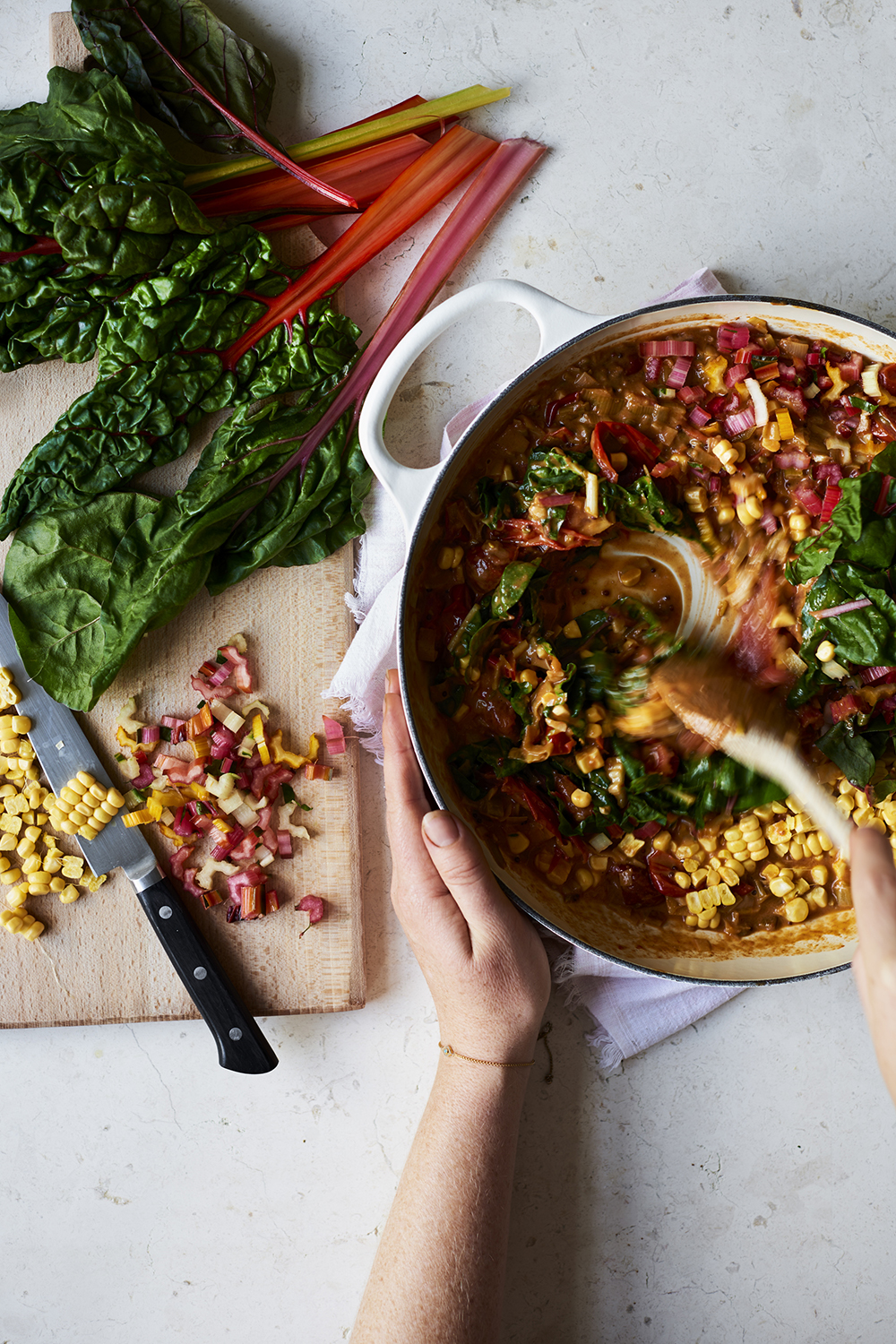 Corn curry from 'One: Pot, Pan, Planet'. Photo / Issy Croker