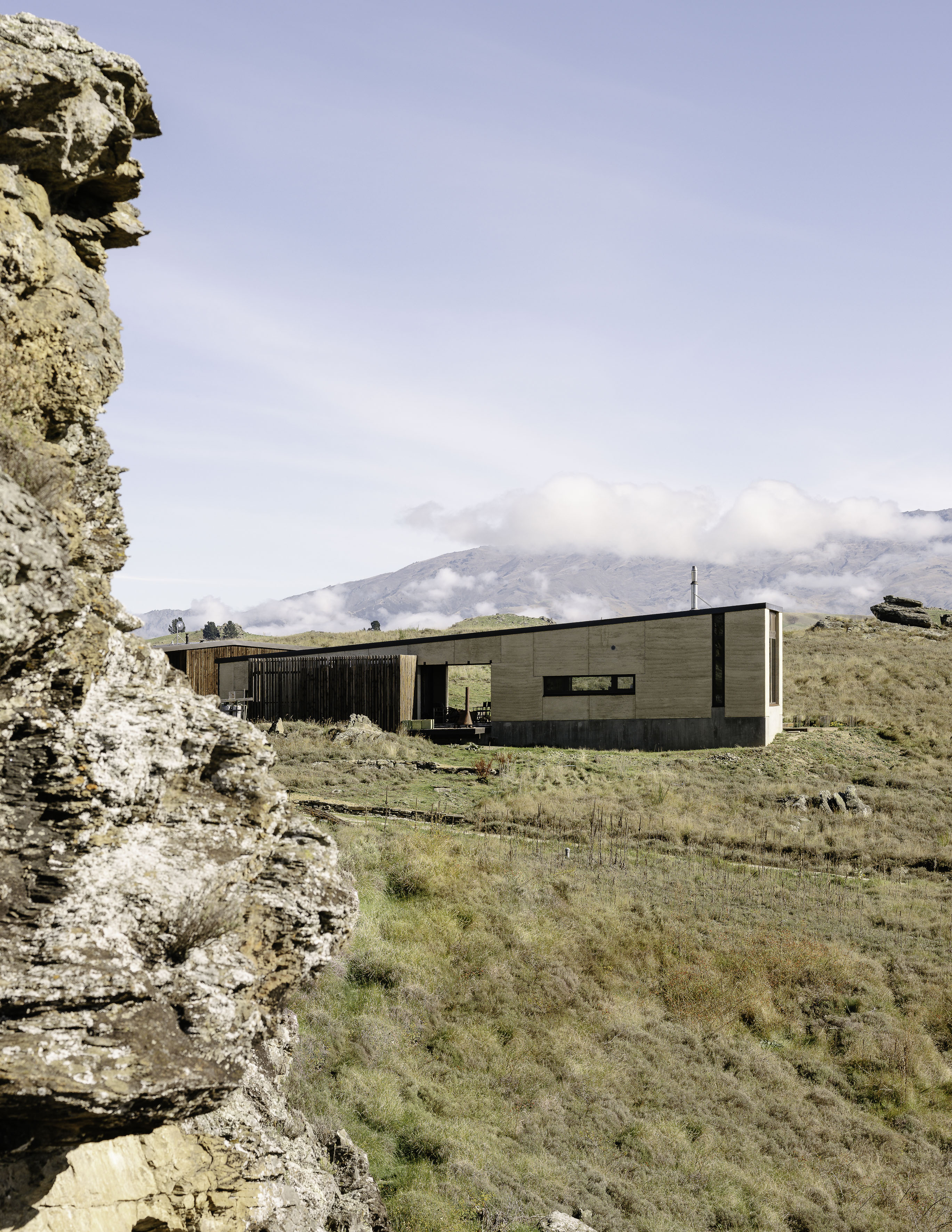 Rammed-Earth House by Nott Architects. Photo / Biddi Rowley
