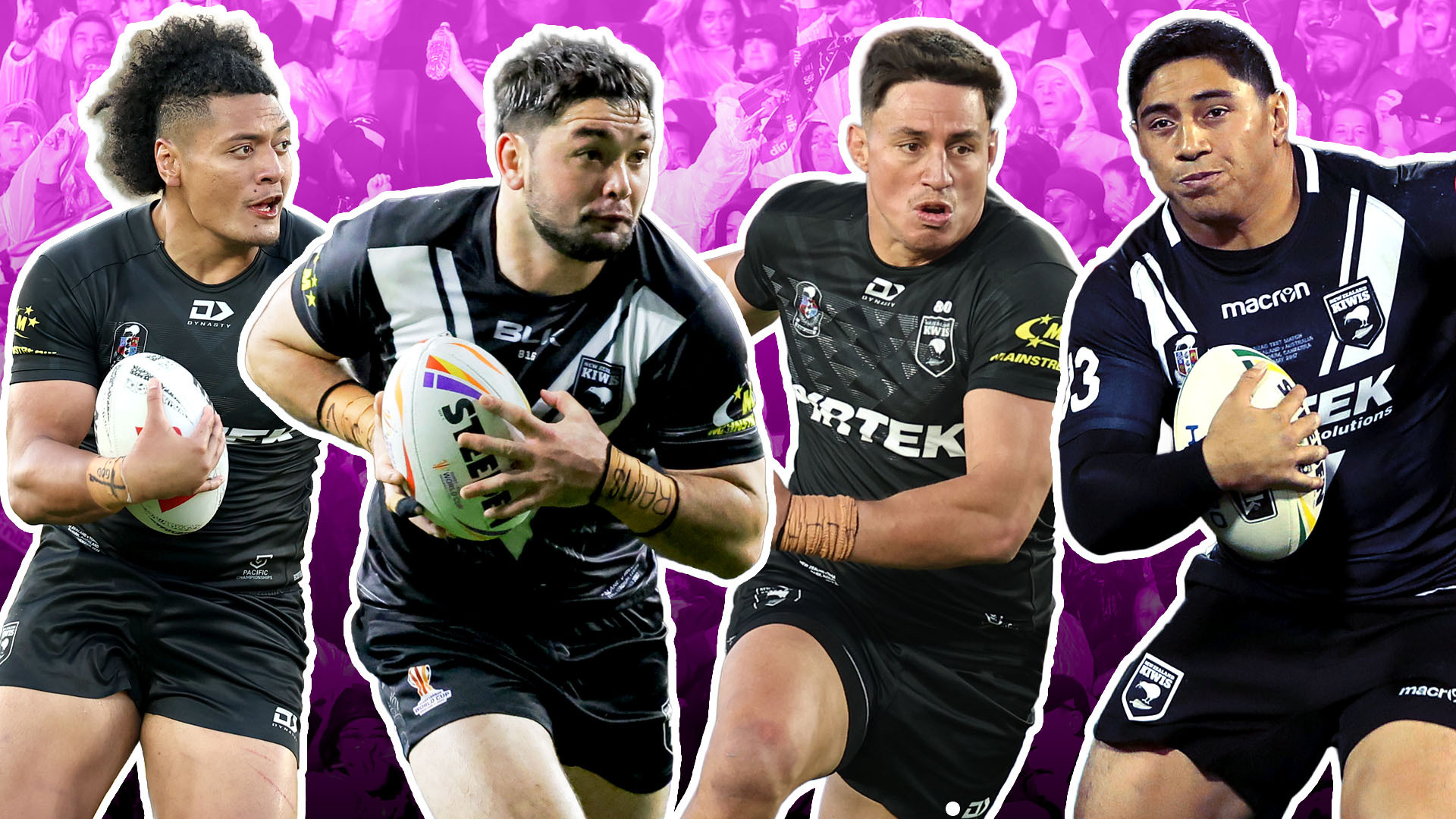 Naufahu Whyte, Brandon Smith, Joseph Tapine and Jason Taumalolo. Illustration/ Phil Welch / Getty