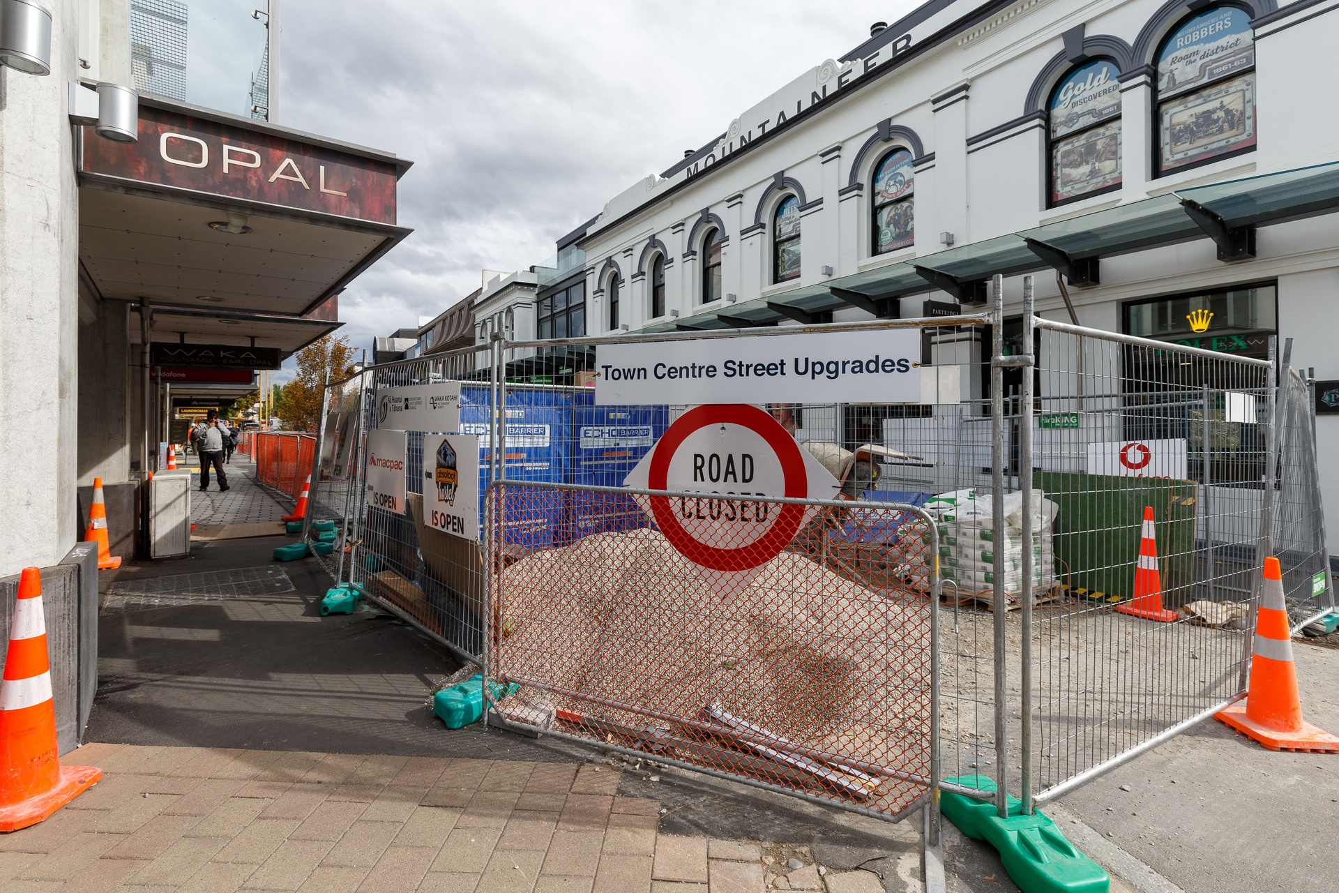 Town Centre Street Upgrades mean several roads are closed in the town centre. Photo / James Allan